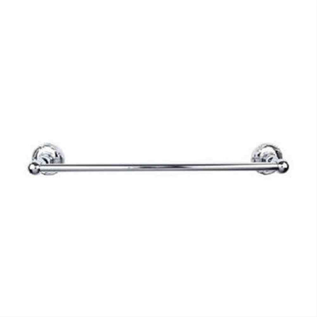 Top Knobs ED6PCE Edwardian Bath Towel Bar 18" Single Ribbon Backplate Polished Chrome