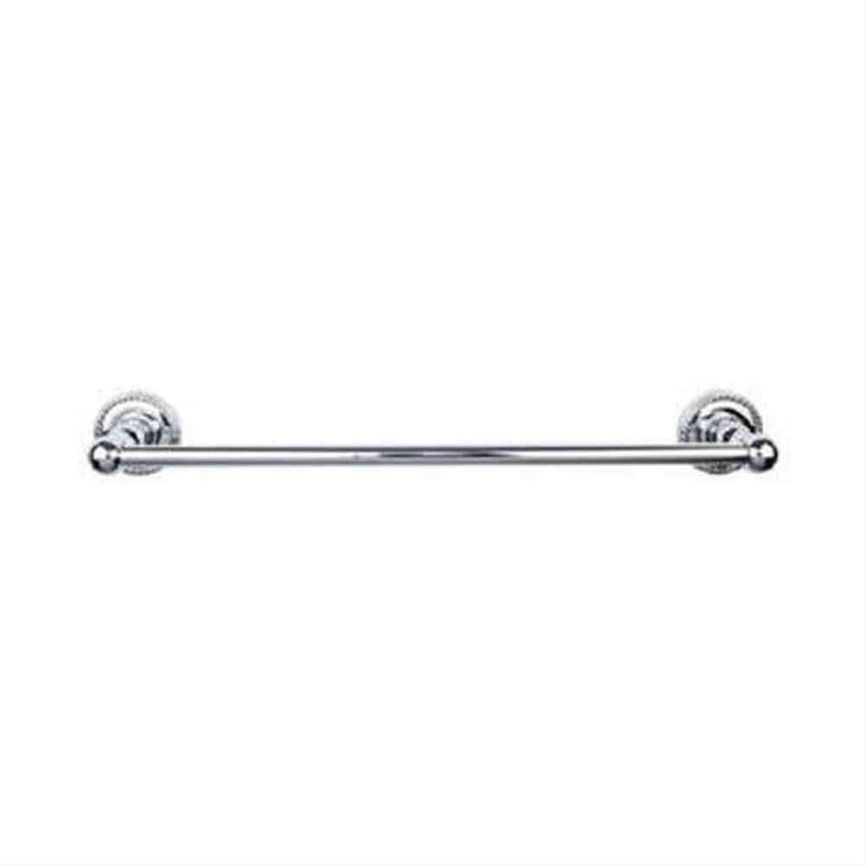 Top Knobs ED6PCF Edwardian Bath Towel Bar 18" Single Rope Backplate Polished Chrome