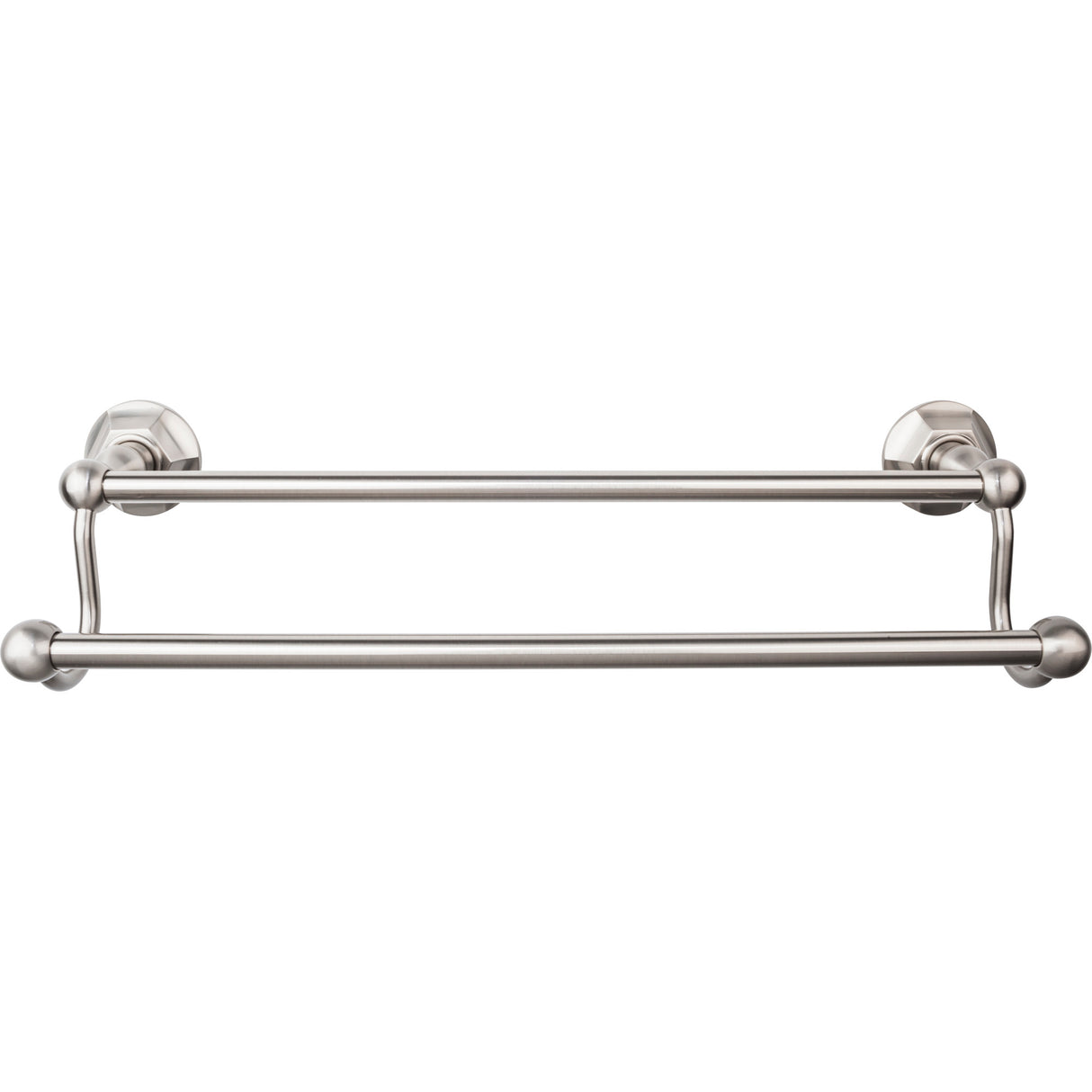 Top Knobs ED7 Edwardian Bath Towel Bar 18" Double Hex Backplate