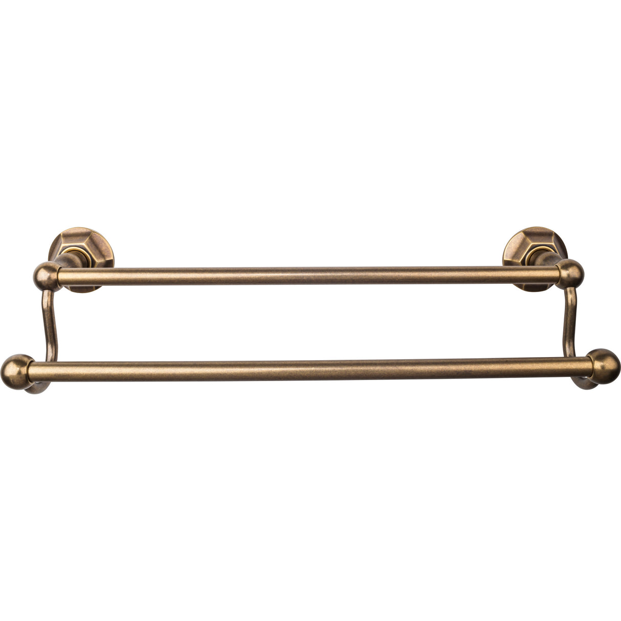 Top Knobs ED7 Edwardian Bath Towel Bar 18" Double Hex Backplate