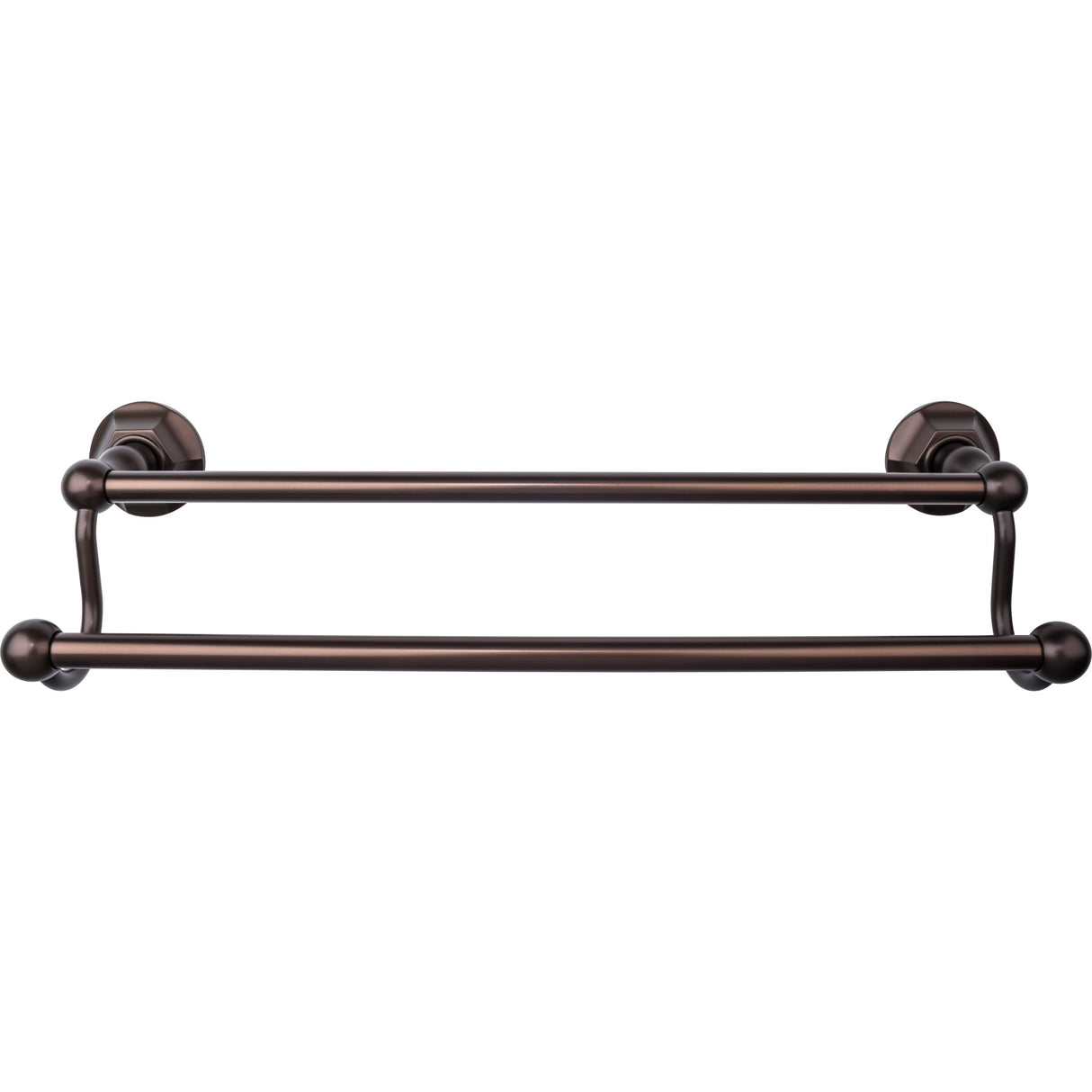 Top Knobs ED7 Edwardian Bath Towel Bar 18" Double Hex Backplate