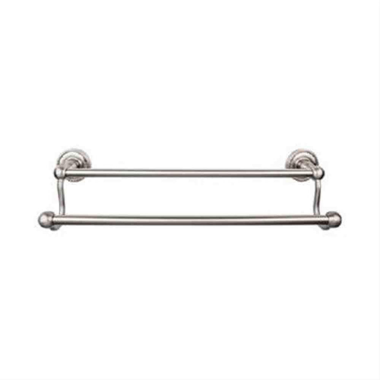 Top Knobs ED7BSNF Edwardian Bath Towel Bar 18" Double Rope Backplate Brushed Satin Nickel