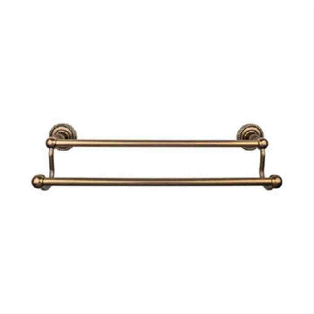 Top Knobs ED7GBZF Edwardian Bath Towel Bar 18" Double Rope Backplate German Bronze