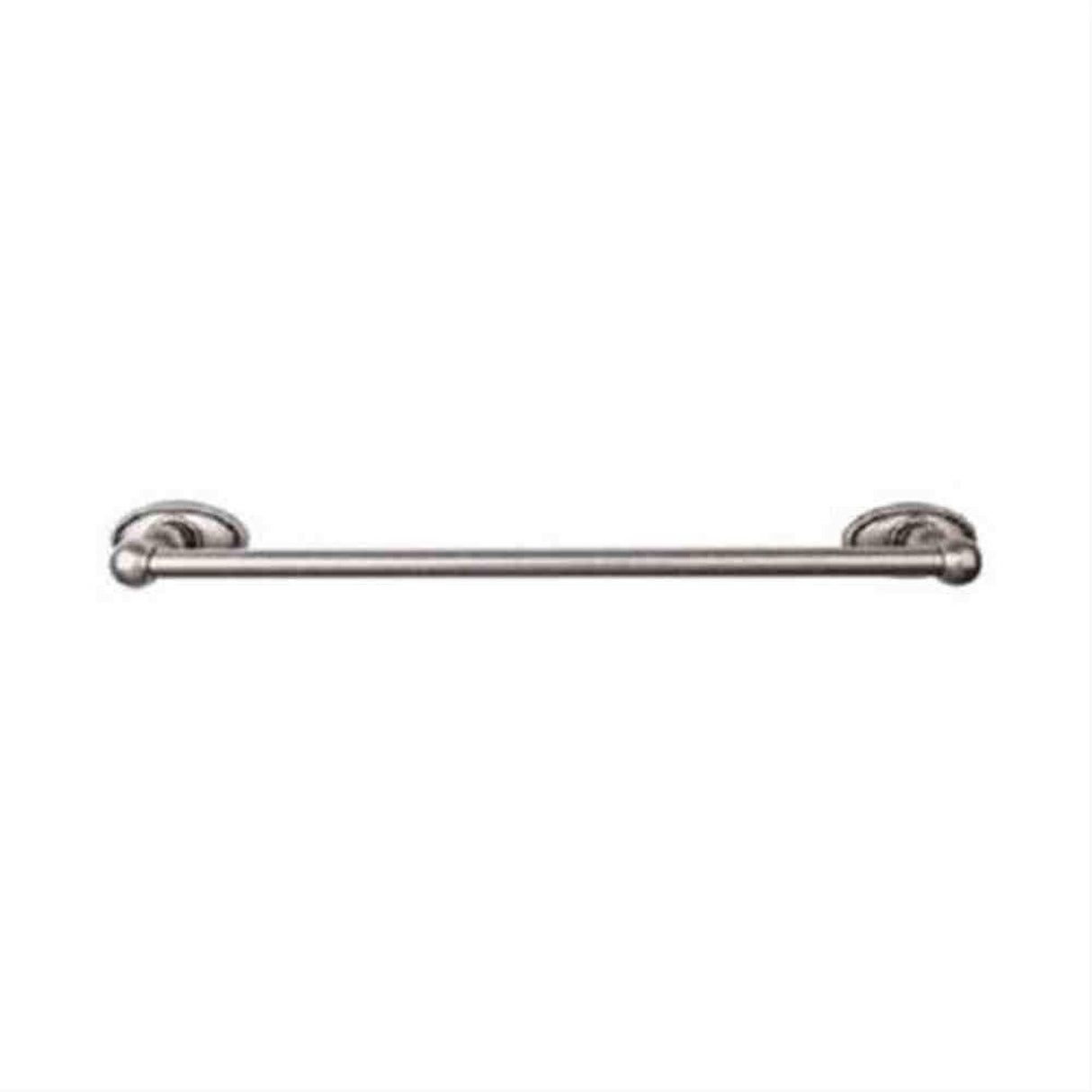 Top Knobs ED8APC Edwardian Bath Towel Bar 24" Single Oval Backplate Antique Pewter