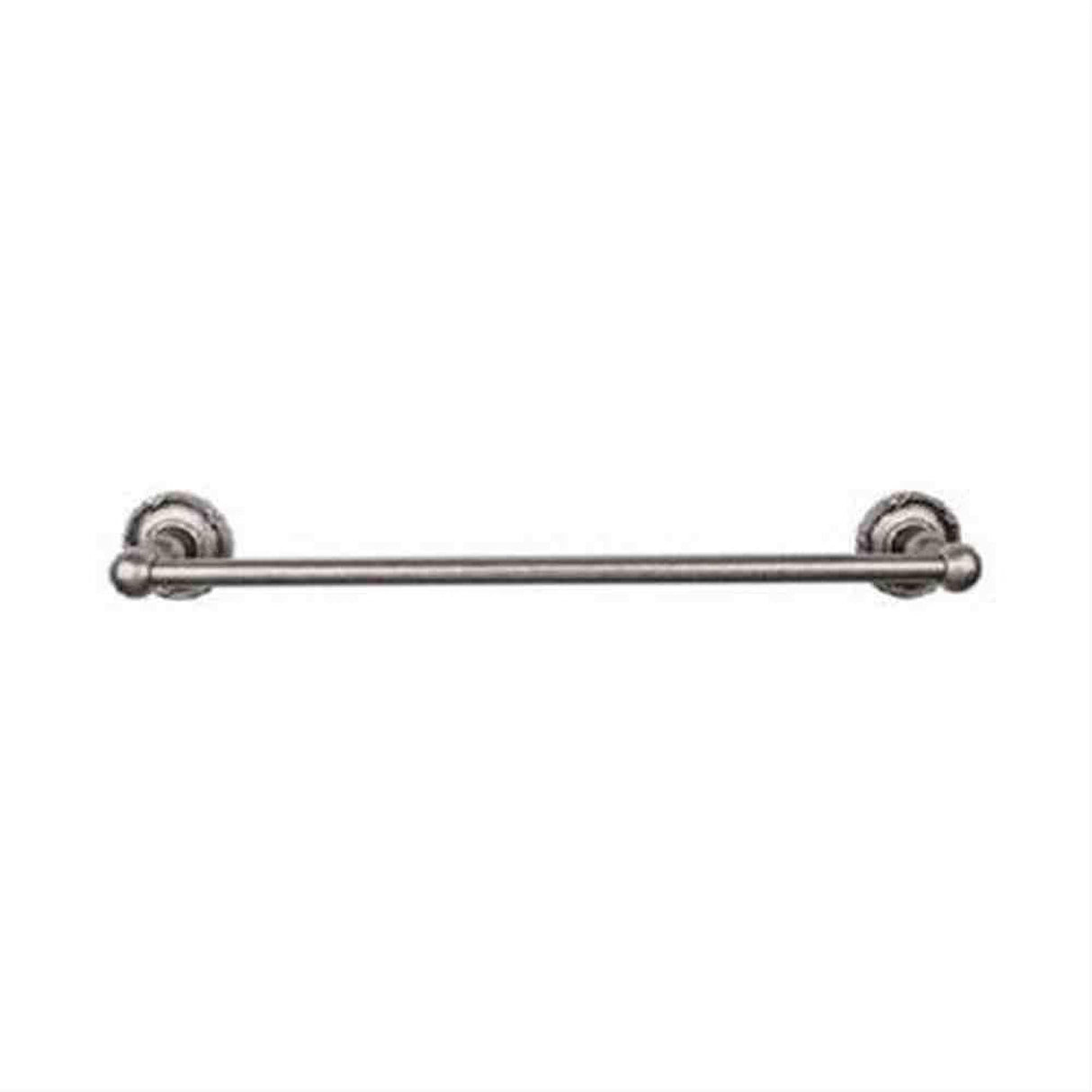 Top Knobs ED8APE ED8 Edwardian Bath Towel Bar 24" Single Ribbon Backplate Antique Pewter