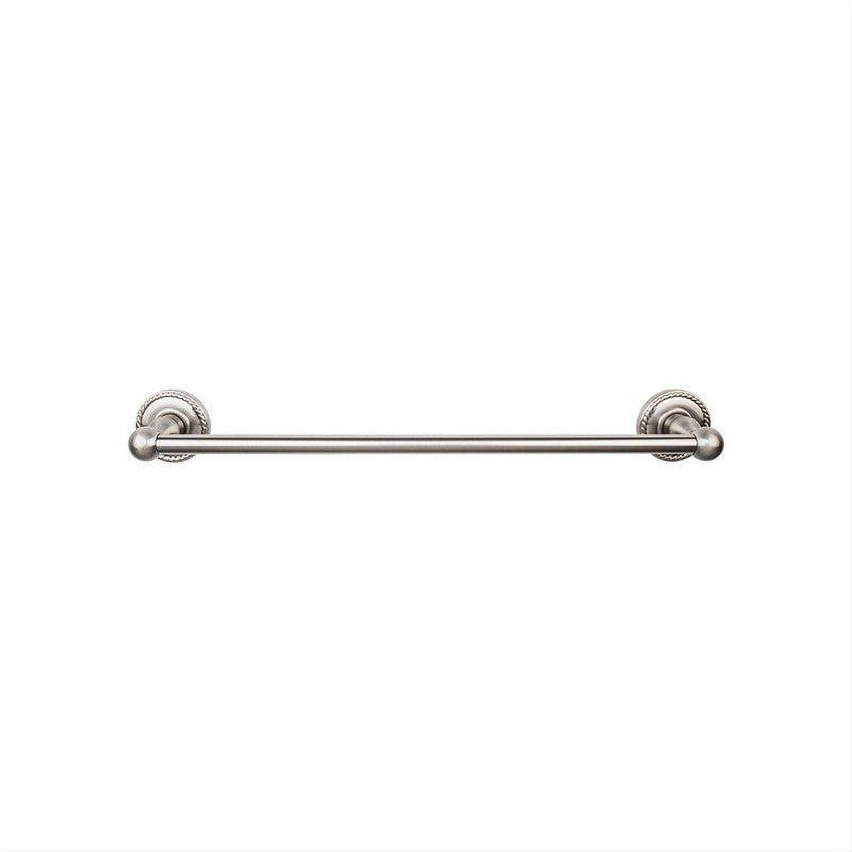 Top Knobs ED8BSNF ED8F Edwardian Bath Towel Bar 24 In. Single - Rope Backplate Brushed Satin Nickel