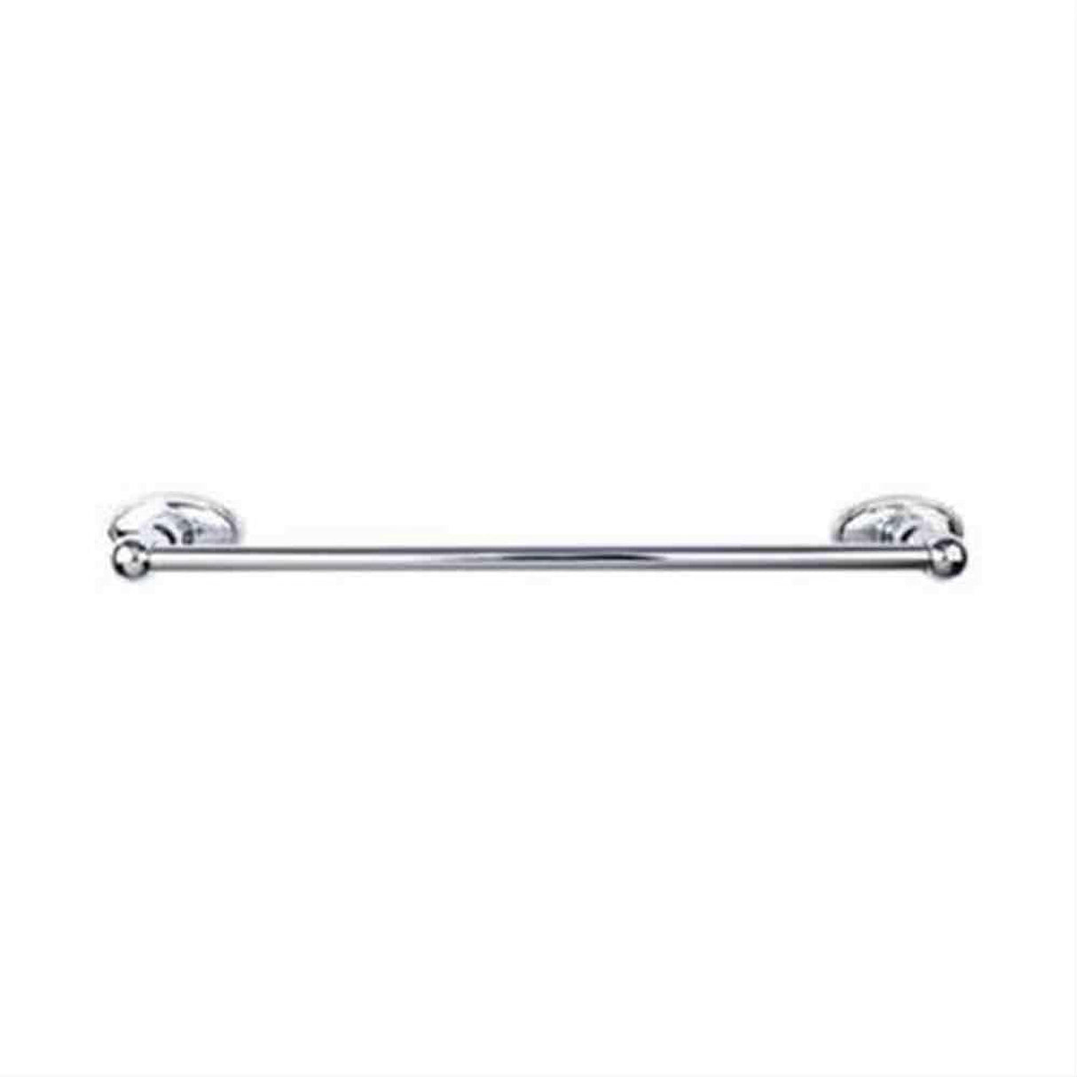 Top Knobs ED8PCC Edwardian Bath Towel Bar 24" Single Oval Backplate Polished Chrome