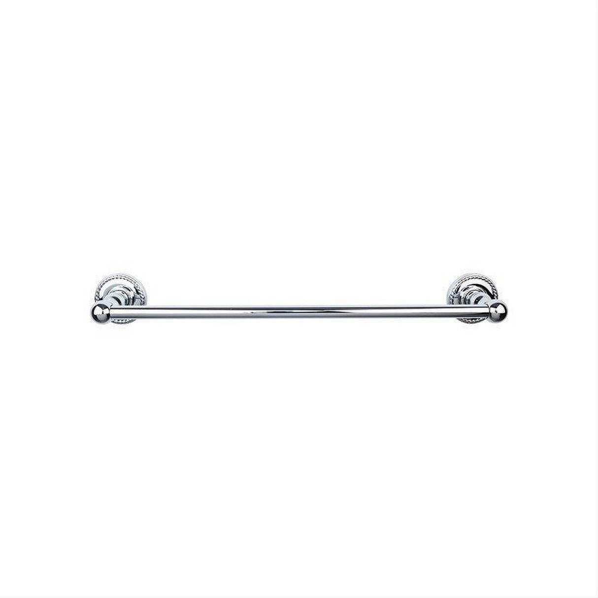 Top Knobs ED8PCF ED8F Edwardian Bath Towel Bar 24 In. Single - Rope Backplate Polished Chrome