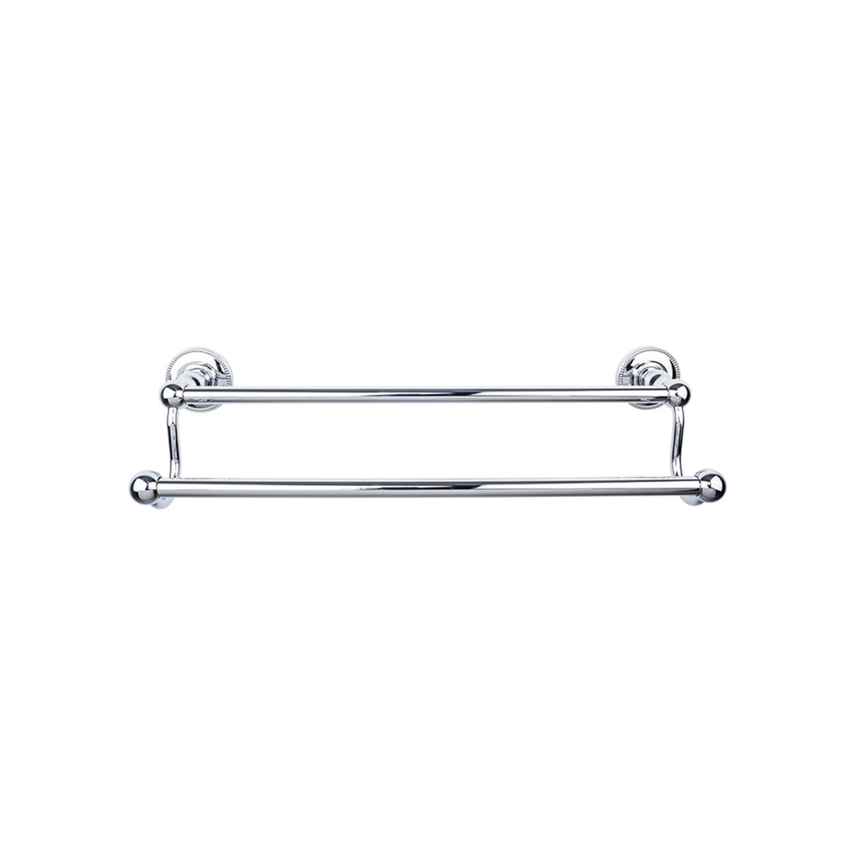 Top Knobs ED9PCA TOP BATH (R) Edwardian Bath Double 26 1/2" Wall Mounted Towel Bar Polished Chrome