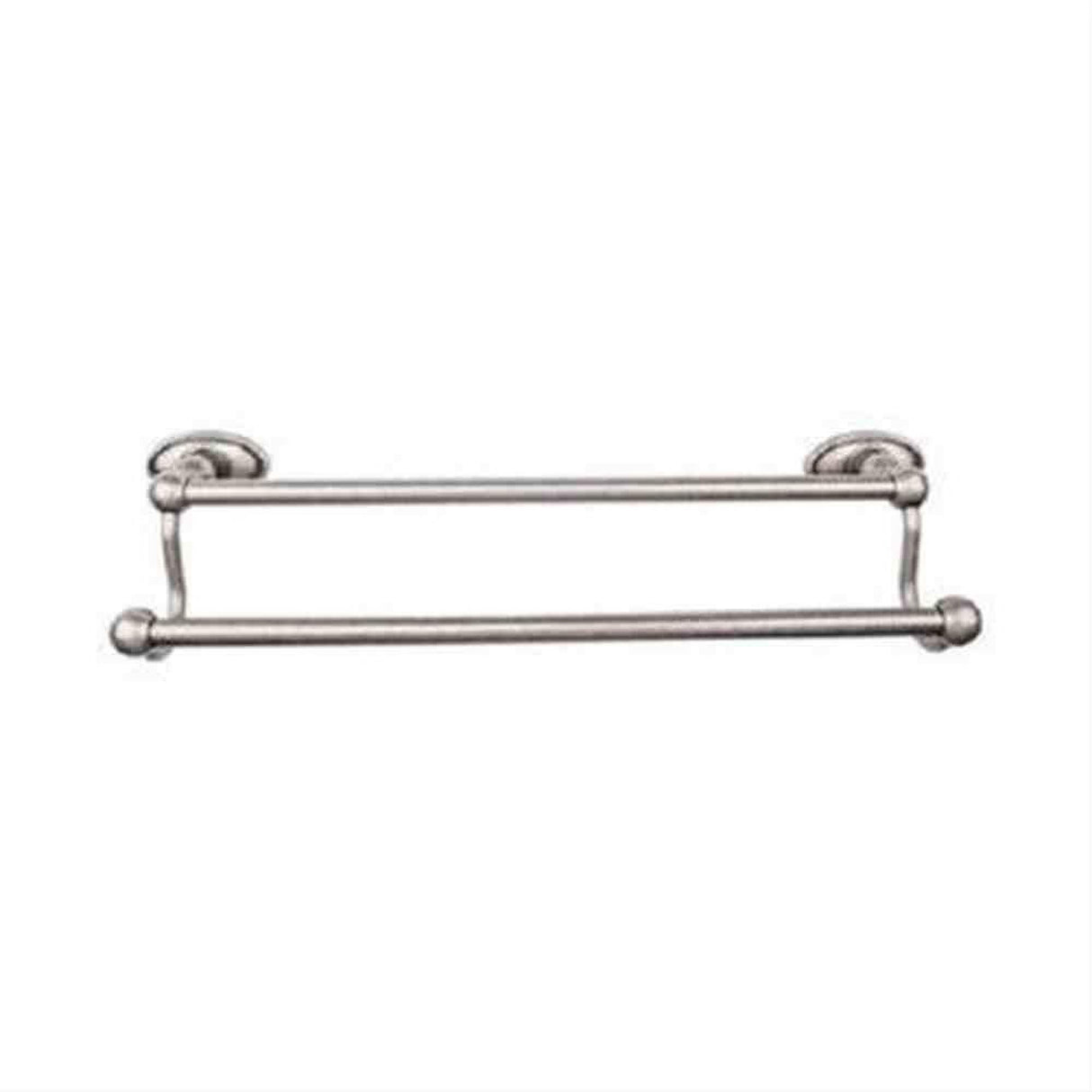 Top Knobs ED9APC ED9 Edwardian Bath Towel Bar 24" Double Oval Backplate Antique Pewter