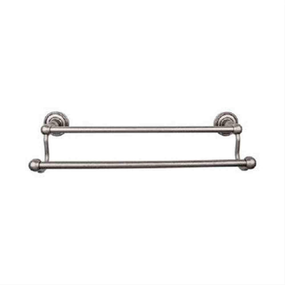 Top Knobs ED9APF Edwardian Bath Towel Bar 24" Double Rope Backplate Antique Pewter