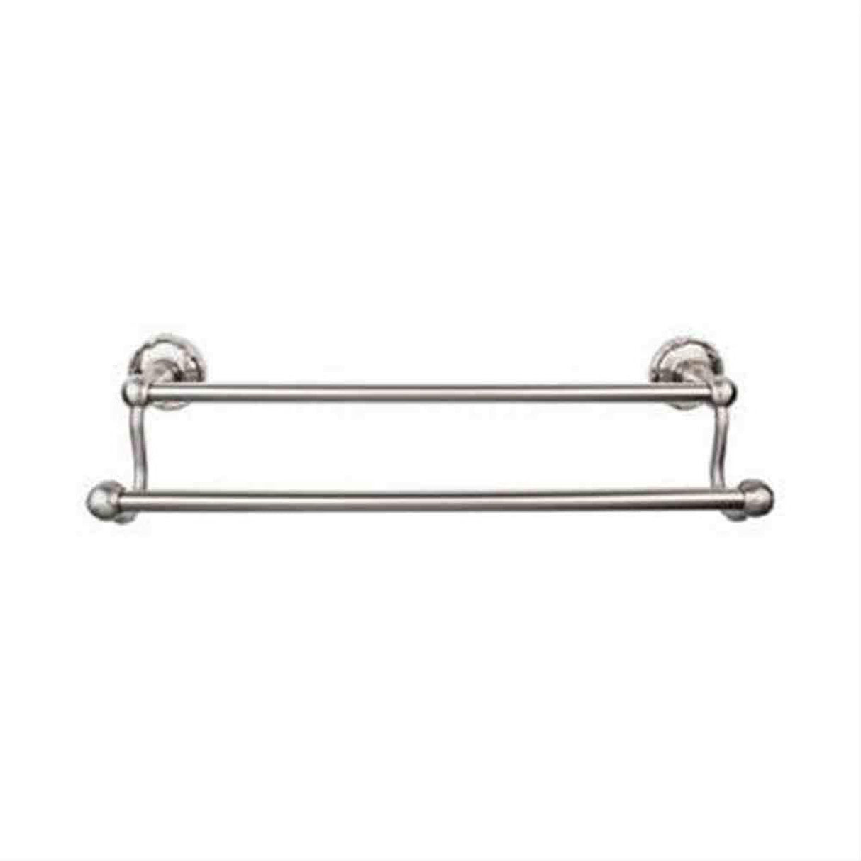 Top Knobs ED9BSNE Edwardian Bath Towel Bar 24" Double Ribbon Backplate Brushed Satin Nickel