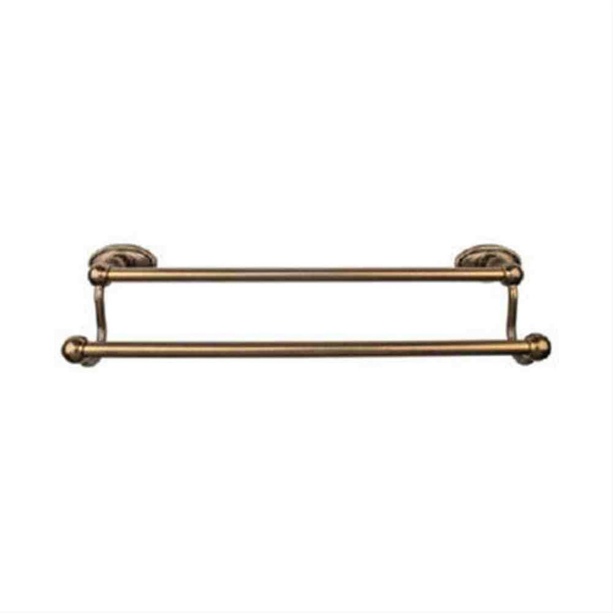 Top Knobs ED9GBZC ED9 Edwardian Bath Towel Bar 24" Double Oval Backplate German Bronze