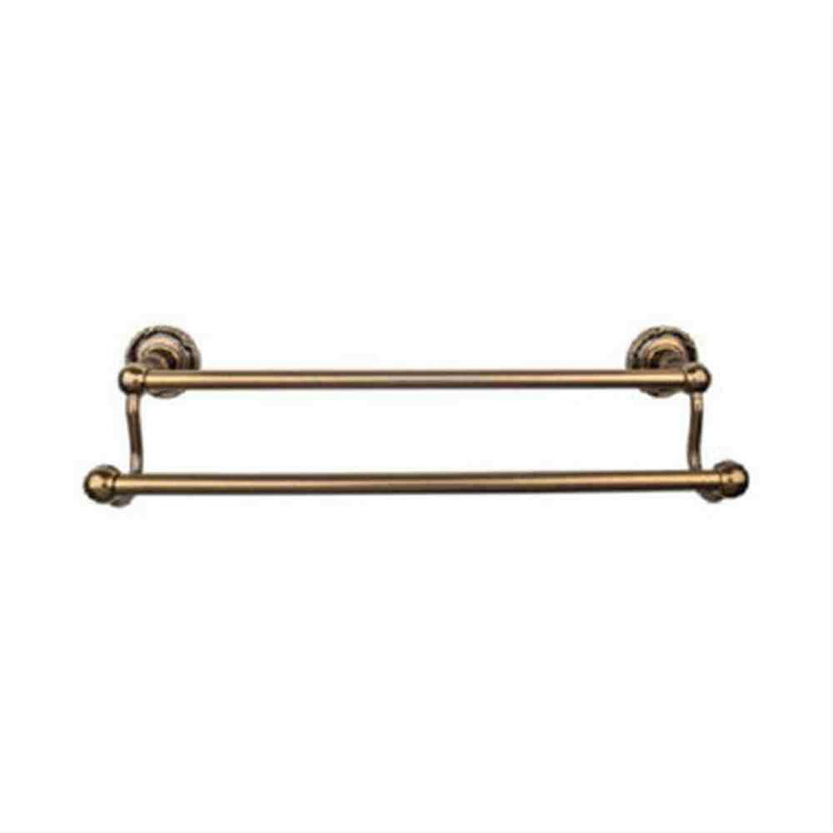 Top Knobs ED9GBZE Edwardian Bath Towel Bar 24" Double Ribbon Backplate German Bronze