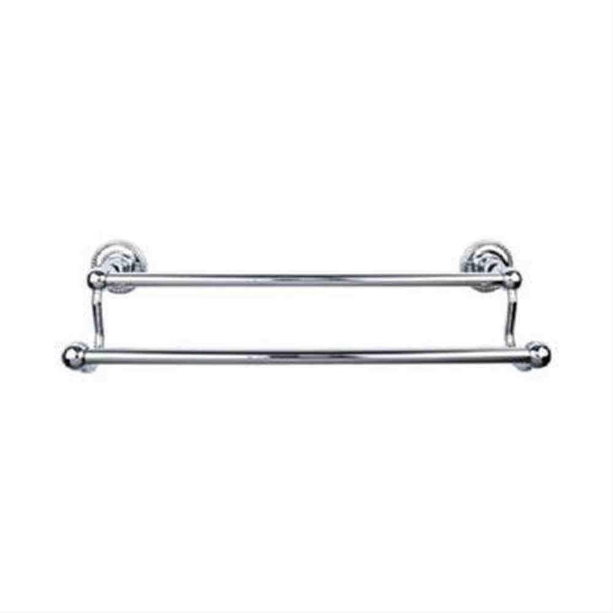 Top Knobs ED9PCF Edwardian Bath Towel Bar 24" Double Rope Backplate Polished Chrome