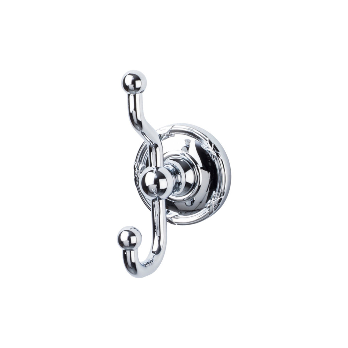 Top Knobs Edwardian Bath Double Robe Hook Ribbon Backplate