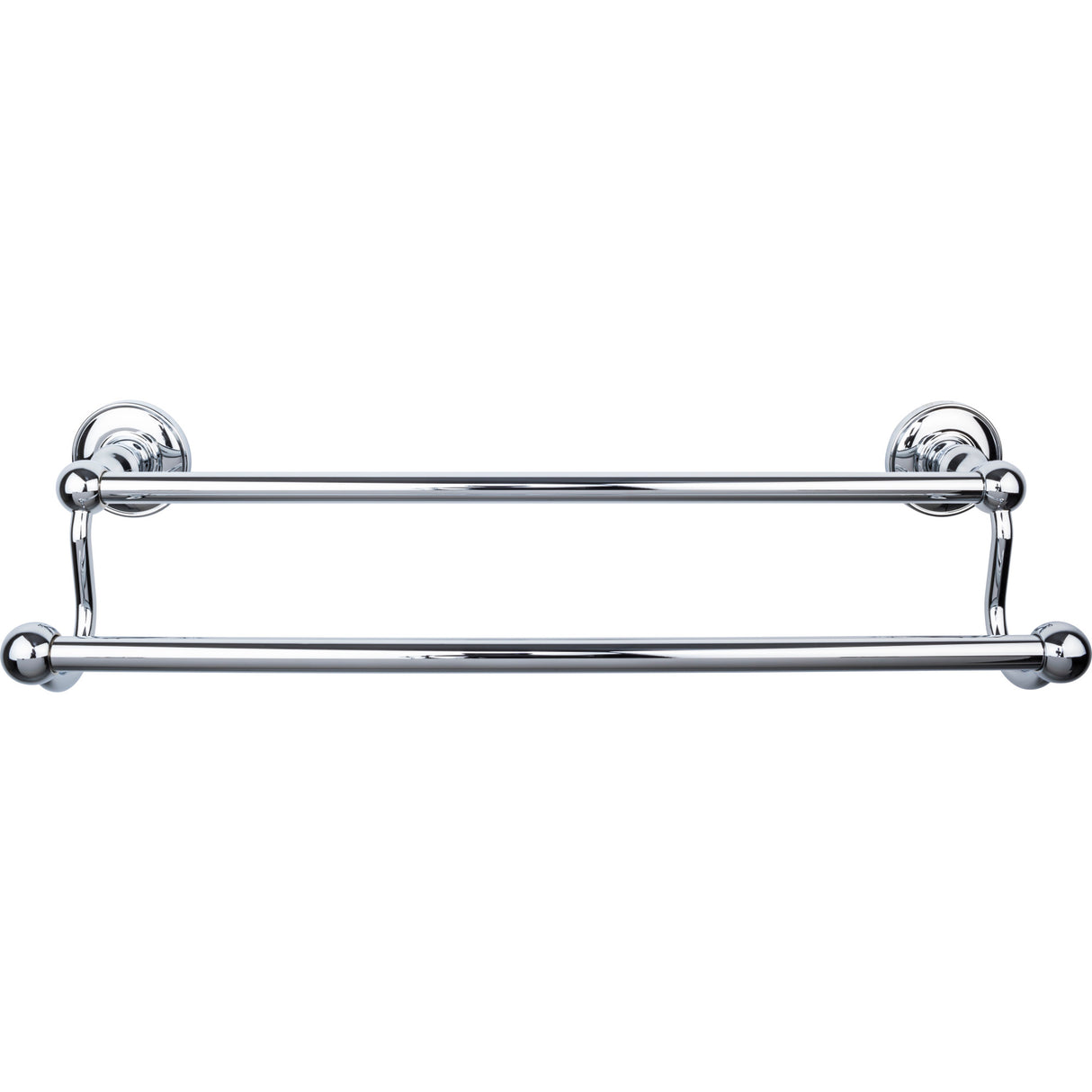 Top Knobs Edwardian Bath Towel Bar 18" Double Plain Backplate