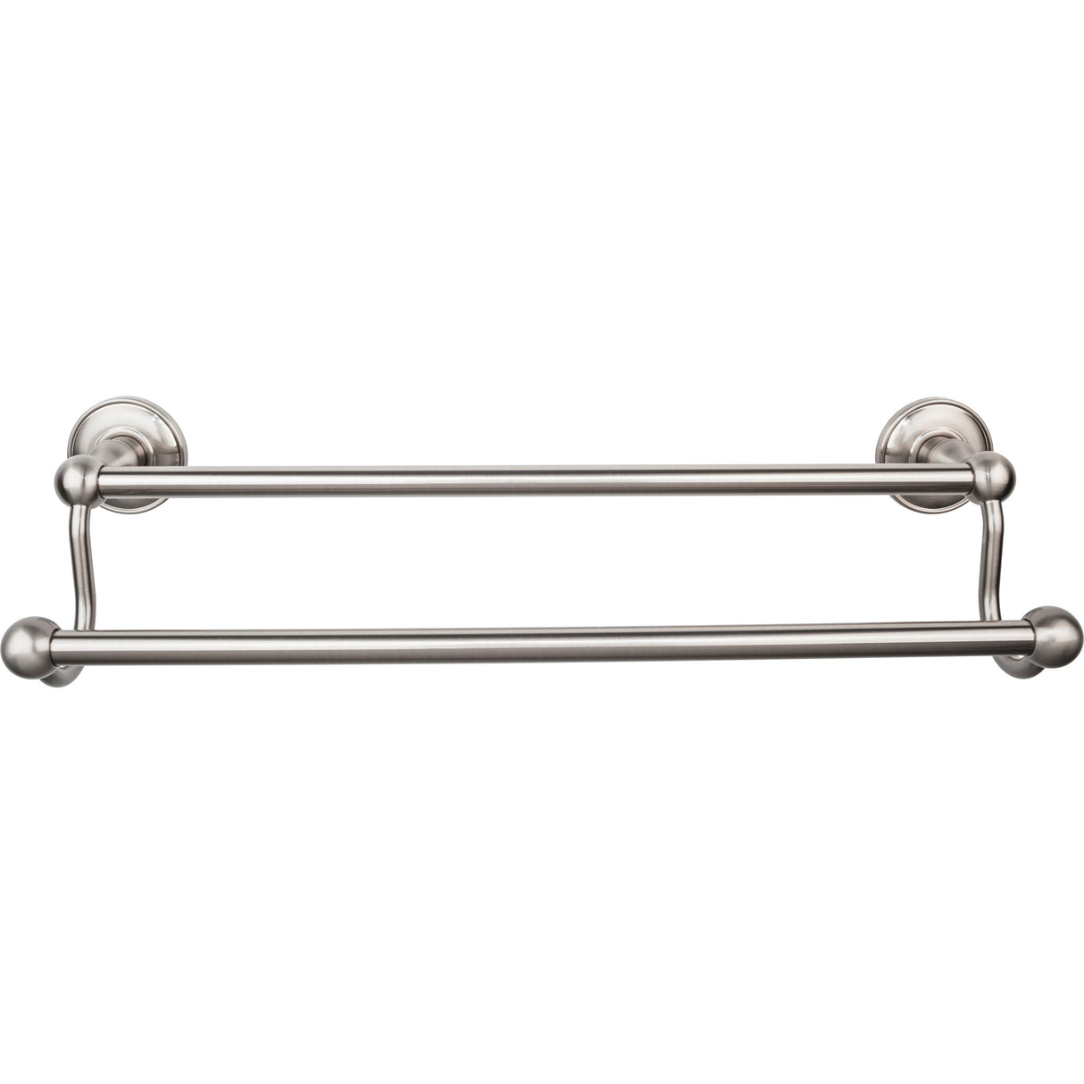 Top Knobs Edwardian Bath Towel Bar 18" Double Plain Backplate