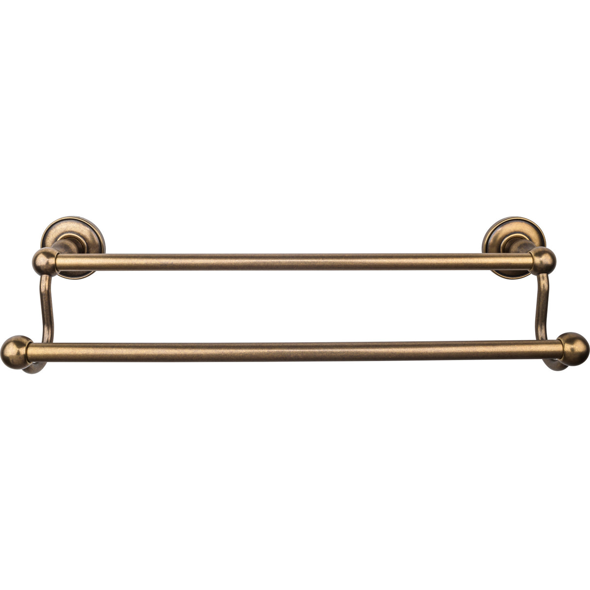 Top Knobs Edwardian Bath Towel Bar 18" Double Plain Backplate