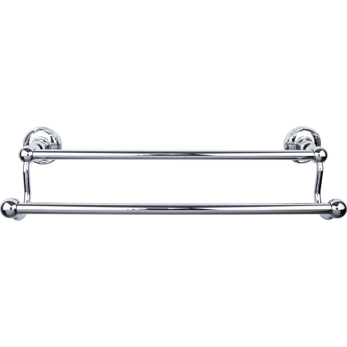 Top Knobs Edwardian Bath Towel Bar 18" Double Ribbon Backplate