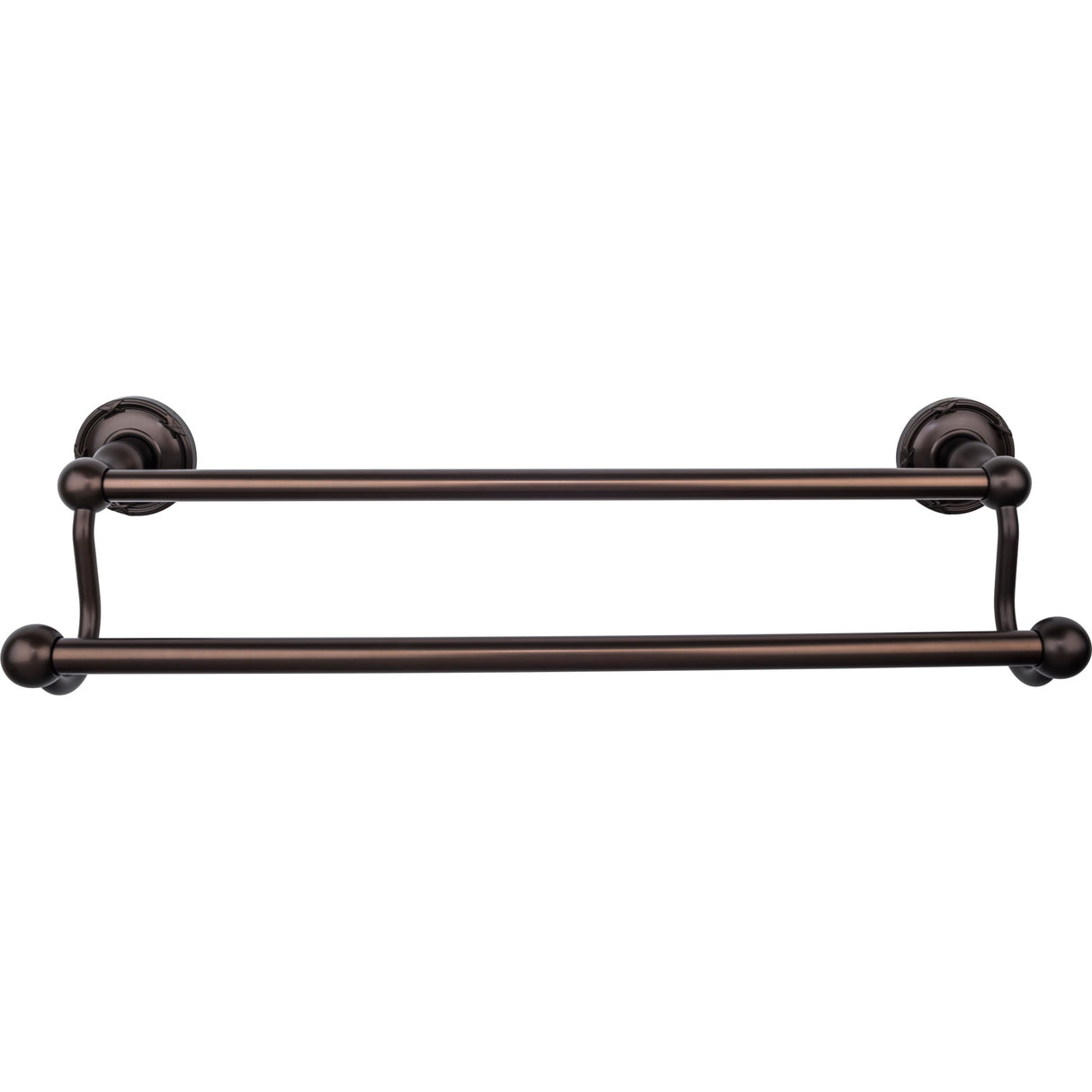 Top Knobs Edwardian Bath Towel Bar 18" Double Ribbon Backplate
