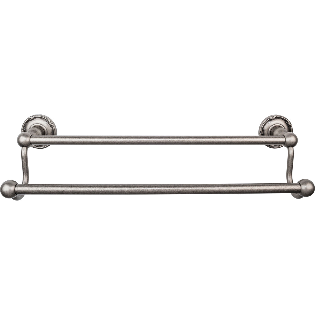 Top Knobs Edwardian Bath Towel Bar 18" Double Ribbon Backplate