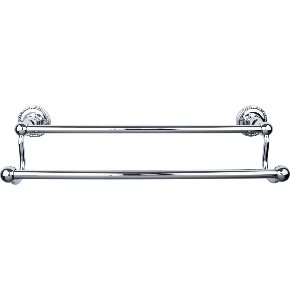 Top Knobs Edwardian Bath Towel Bar 18" Double Rope Backplate
