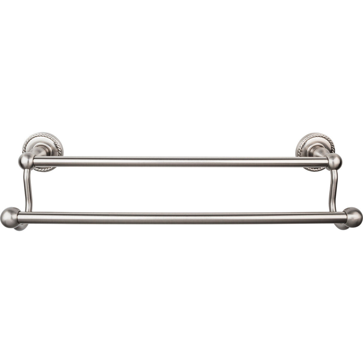 Top Knobs Edwardian Bath Towel Bar 18" Double Rope Backplate