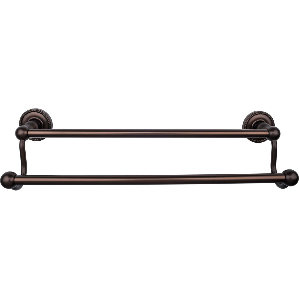 Top Knobs Edwardian Bath Towel Bar 18" Double Rope Backplate