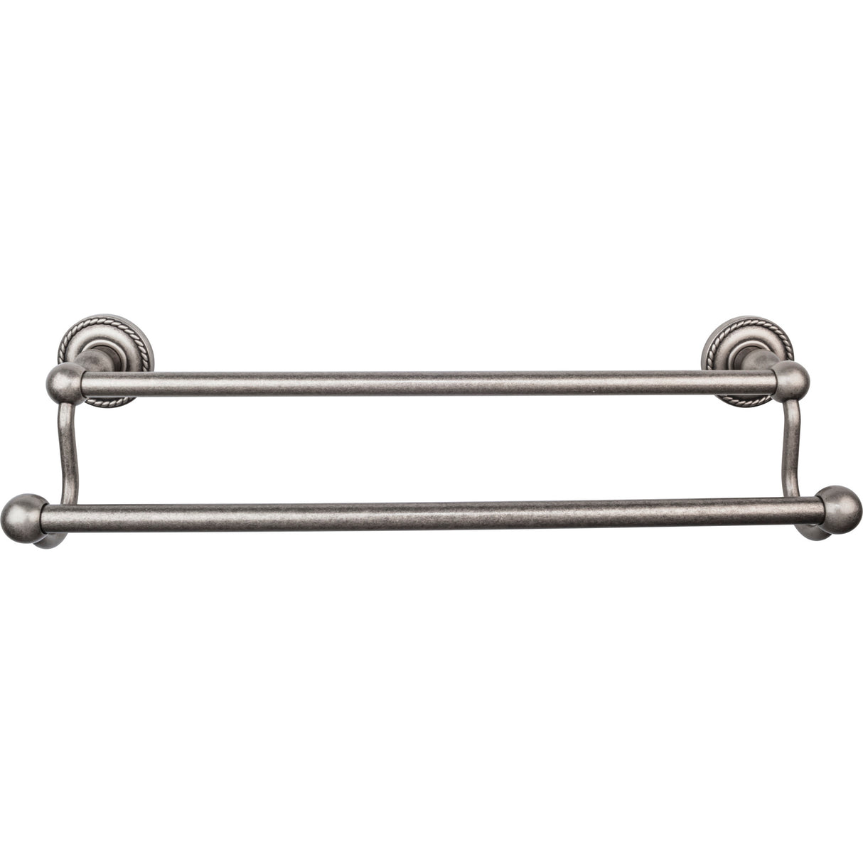 Top Knobs Edwardian Bath Towel Bar 18" Double Rope Backplate