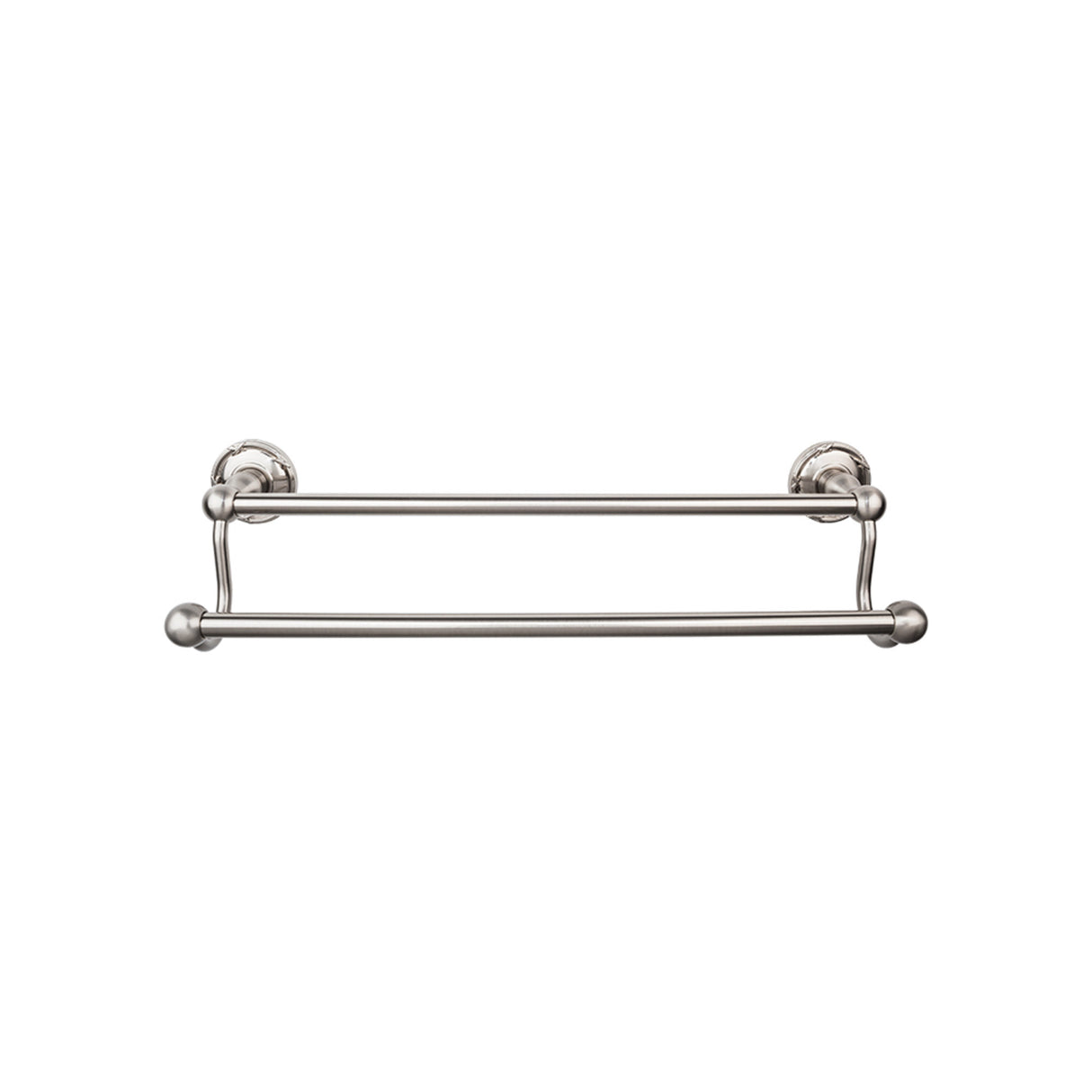 Top Knobs Edwardian Bath Towel Bar 24" Double Ribbon Backplate