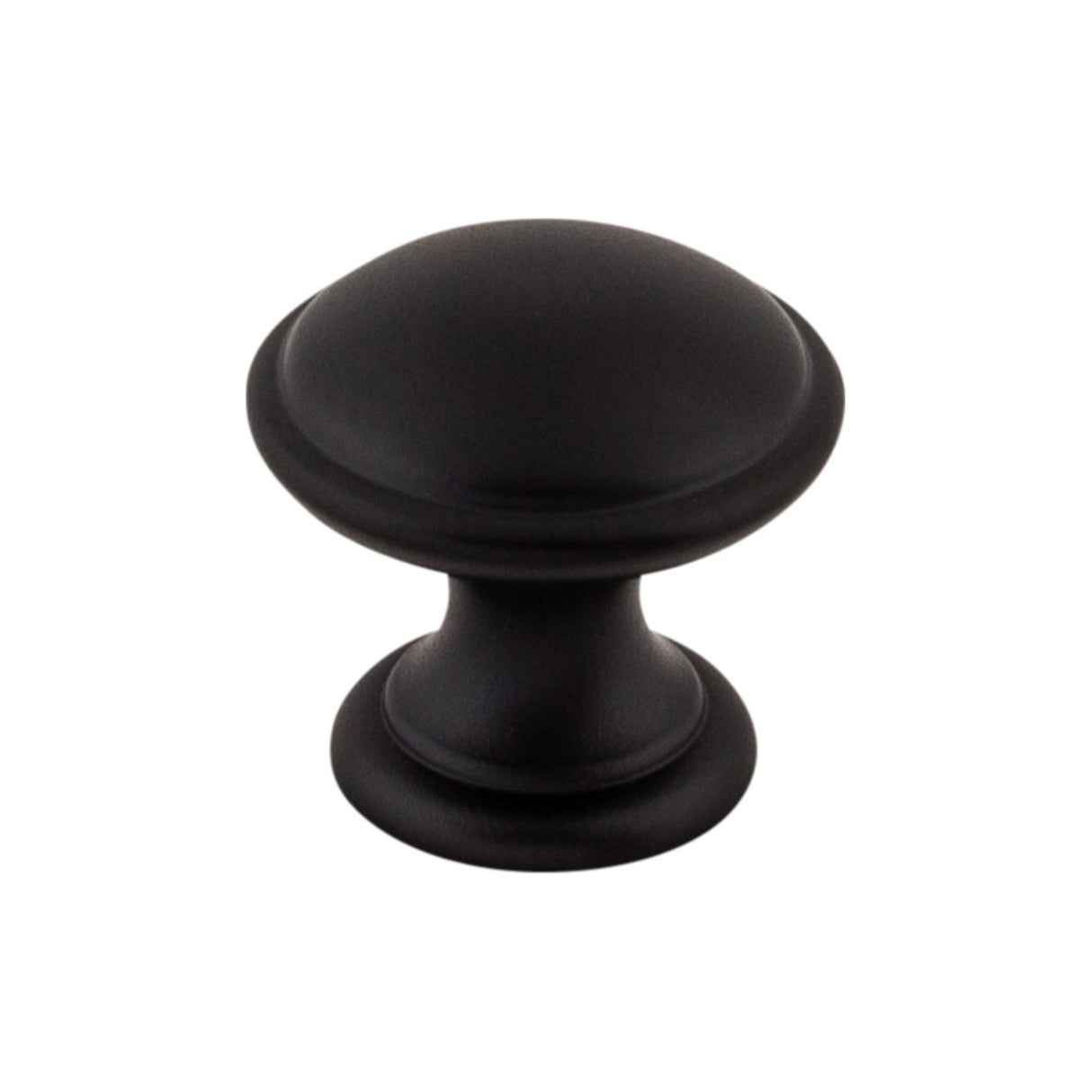 Top Knobs M1878 Rounded 1 1/4" Diameter Round Knob Flat Black