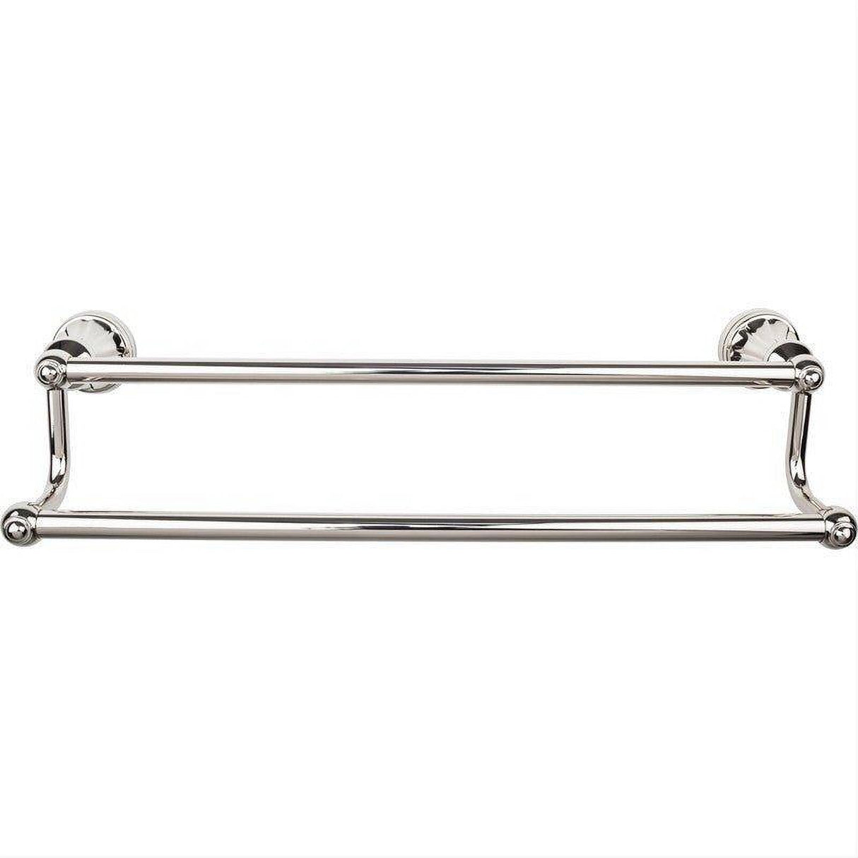 Top Knobs HUD7PN HUD7 Hudson Bath Towel Bar 18 Inch Double Polished Nickel