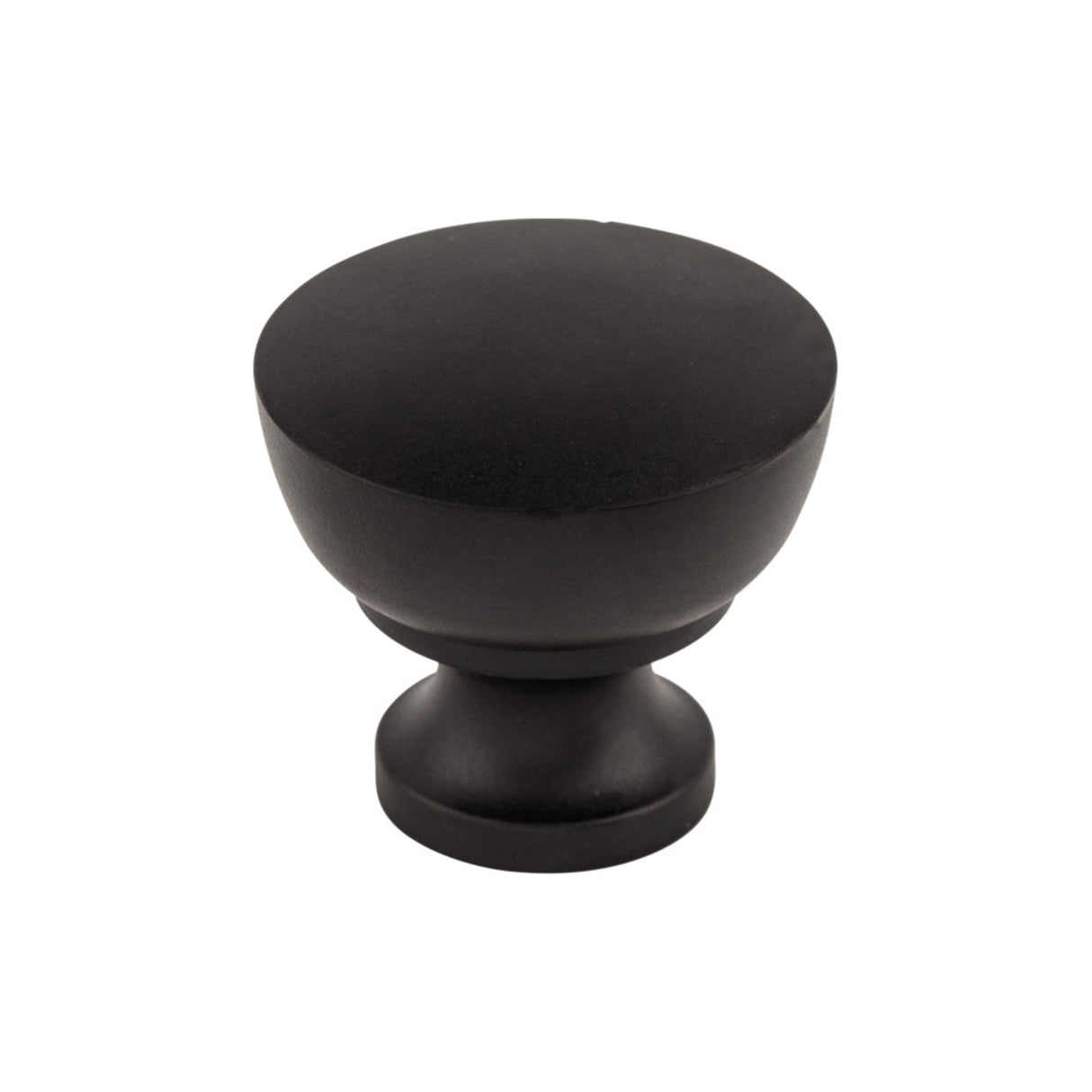 Top Knobs M1120 Bergen 1 1/4" Diameter Round Knob Flat Black
