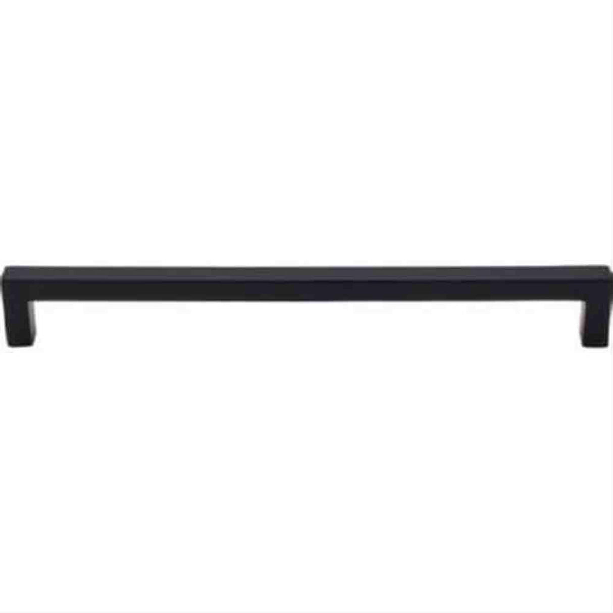 Top Knobs M1153 Square Bar Cabinet Pull 8-13/16" Center to Center Flat Black
