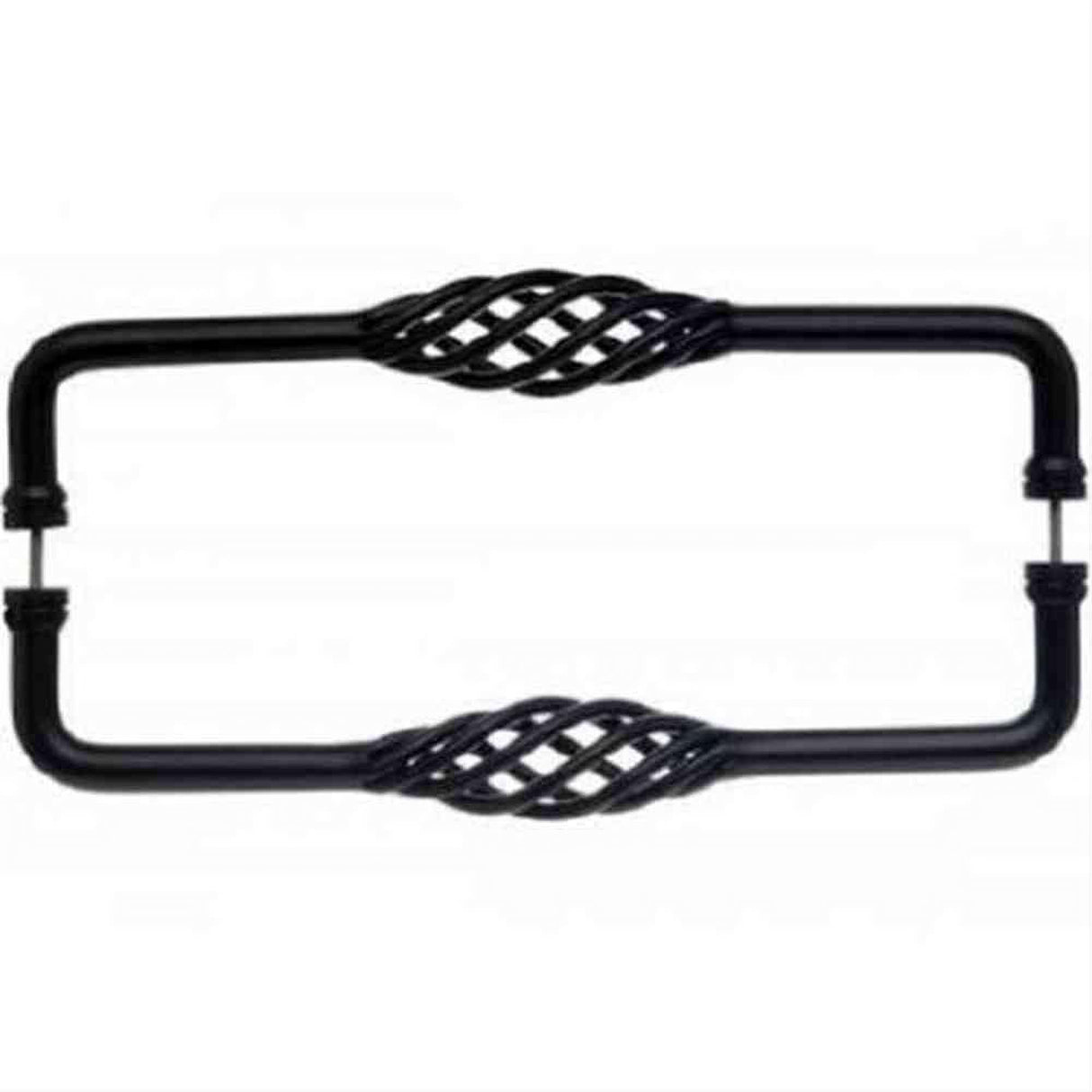 Top Knobs M1243-12 PAIR Birdcage Door Pull Back to Back 12" Center to Center Patina Black