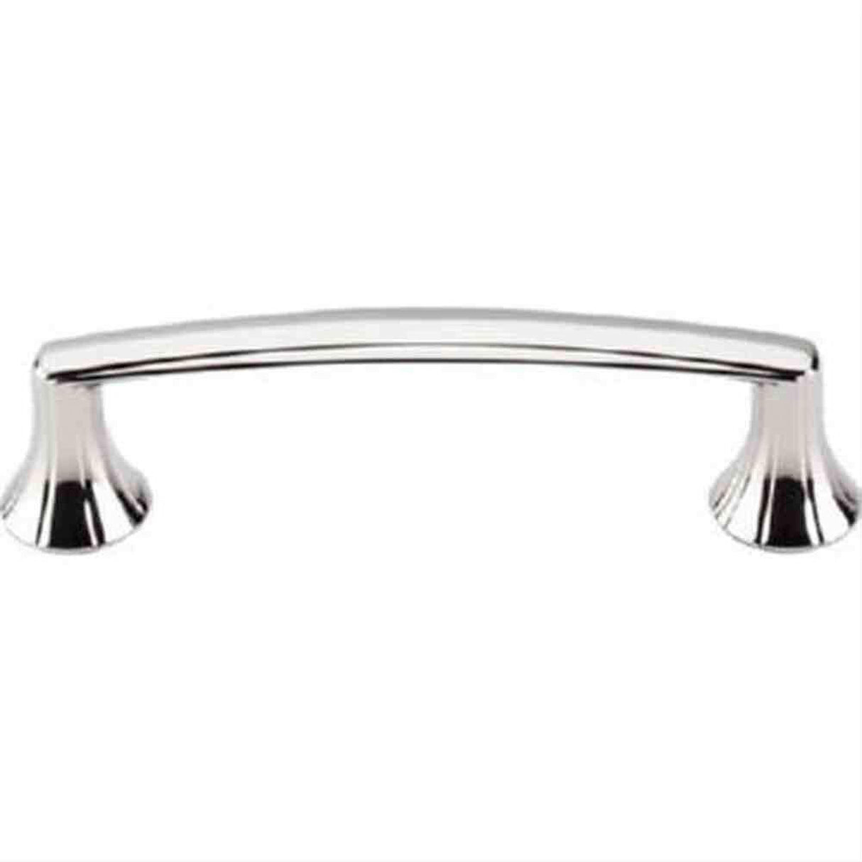 Top Knobs M1293 Rue Cabinet Pull 3-3/4" Center to Center Polished Nickel