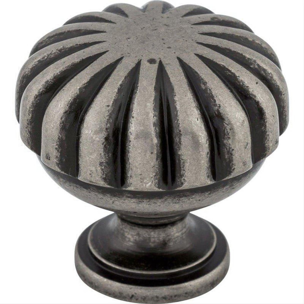 Top Knobs M1596 Melon 1 1/4" Diameter Mushroom Cabinet Knob Pewter Antique