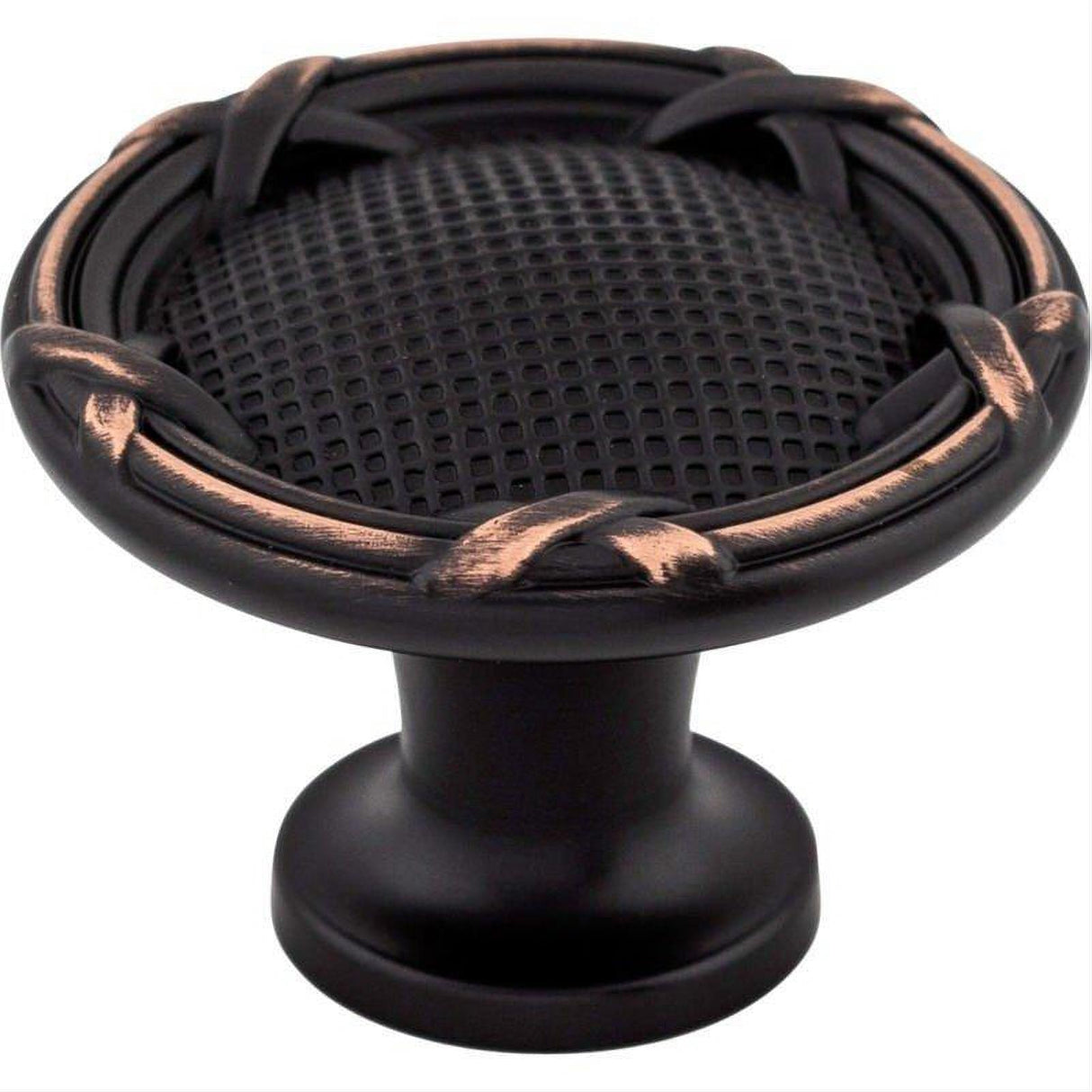 Top Knobs M1647 Ribbon & Reed 1 1/4" Diameter Mushroom Cabinet Knob Tuscan Bronze