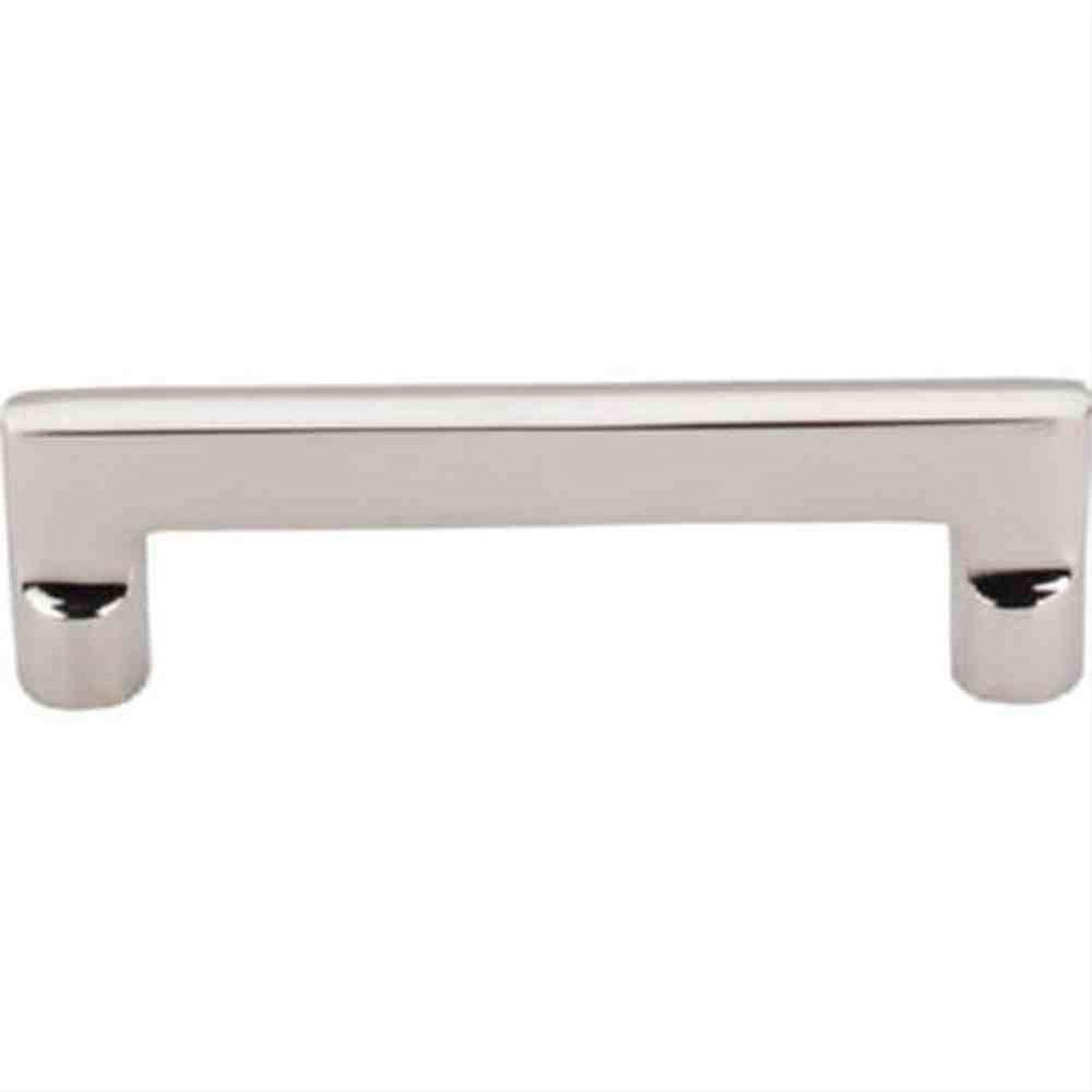 Top Knobs M1974 M1973 Aspen II Flat Sided Cabinet Pull 4" Center to Center Polished Nickel