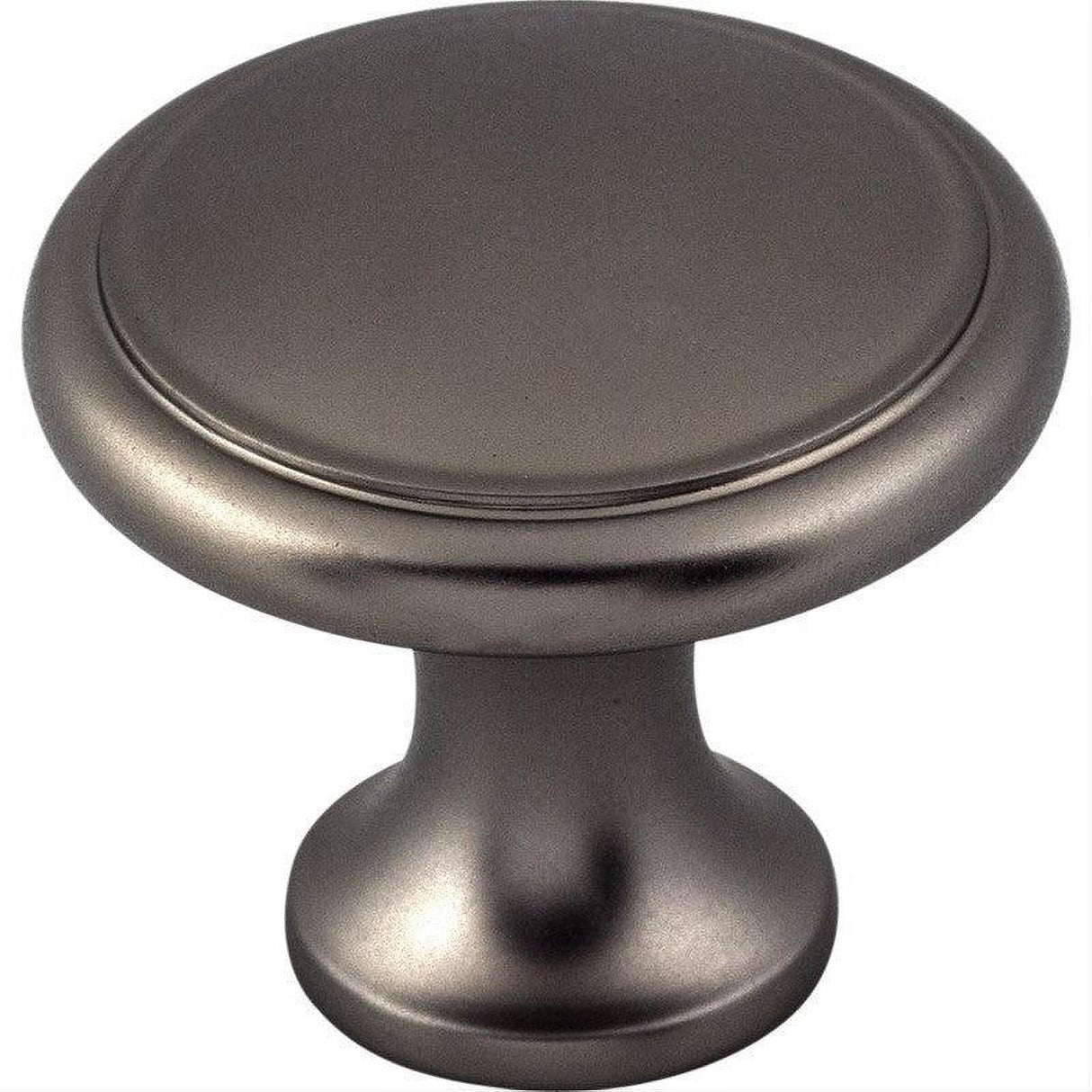 Top Knobs M2196 Ringed 1 1/8" Diameter Mushroom Cabinet Knob Ash Gray