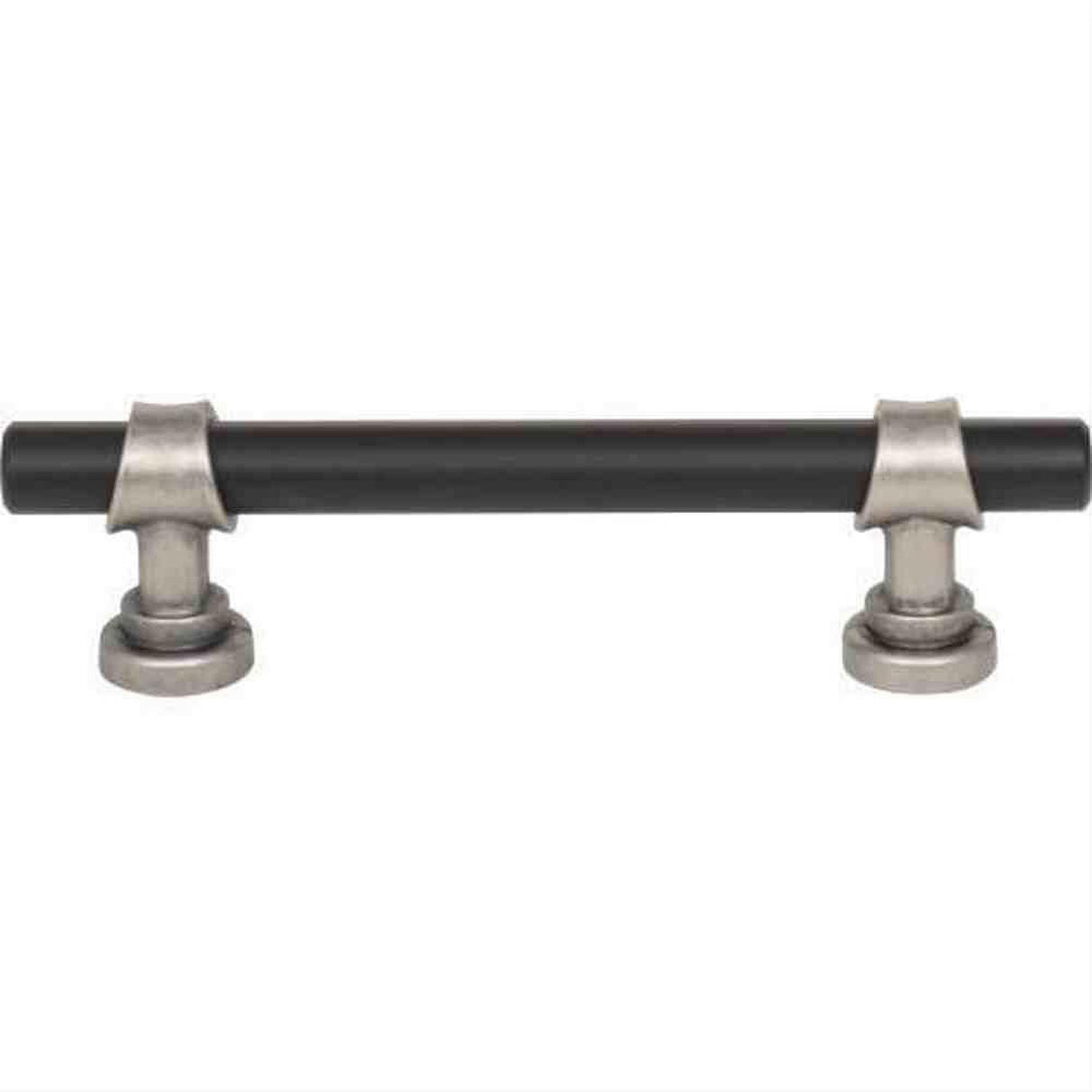 Top Knobs M2706 Bit Cabinet Pull 3-3/4" Center to Center Flat Black / Pewter Antique