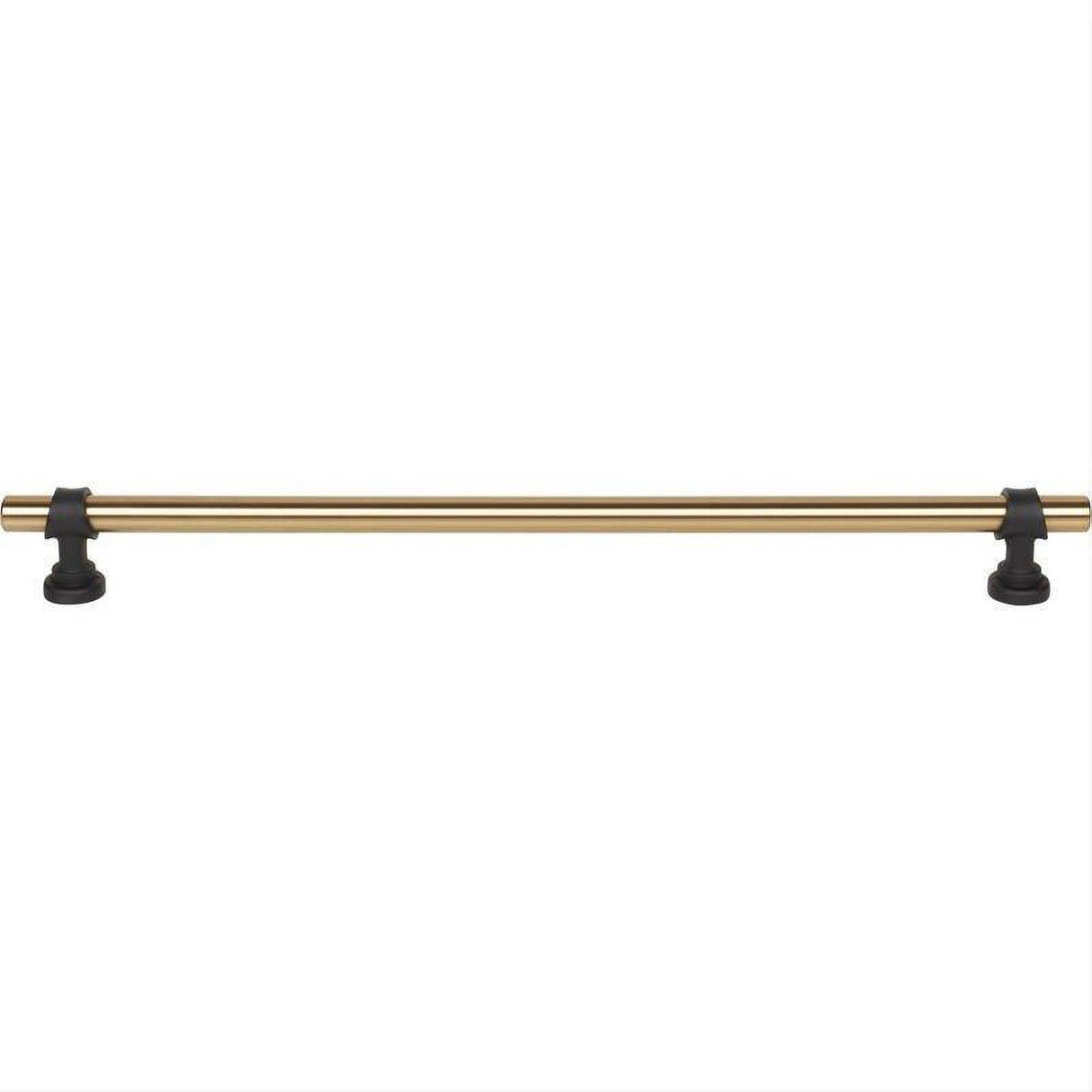 Top Knobs M2765 M2756 Bit 12" Center to Center Bar Pull Honey Bronze and Flat Black