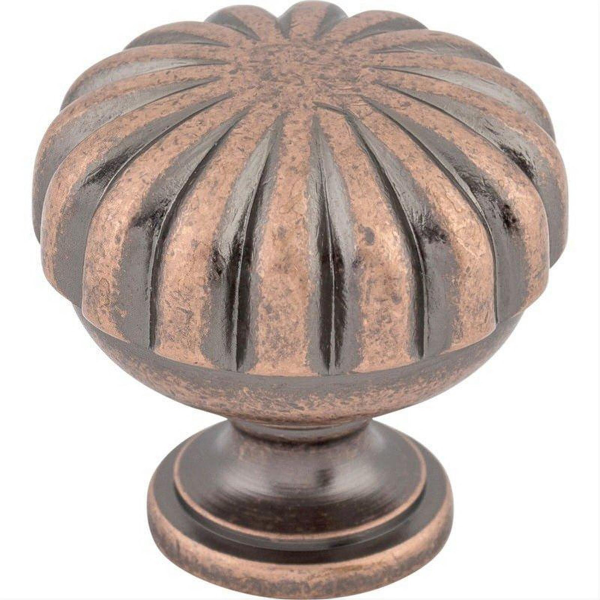 Top Knobs M323 Melon 1 1/4" Diameter Mushroom Cabinet Knob Antique Copper