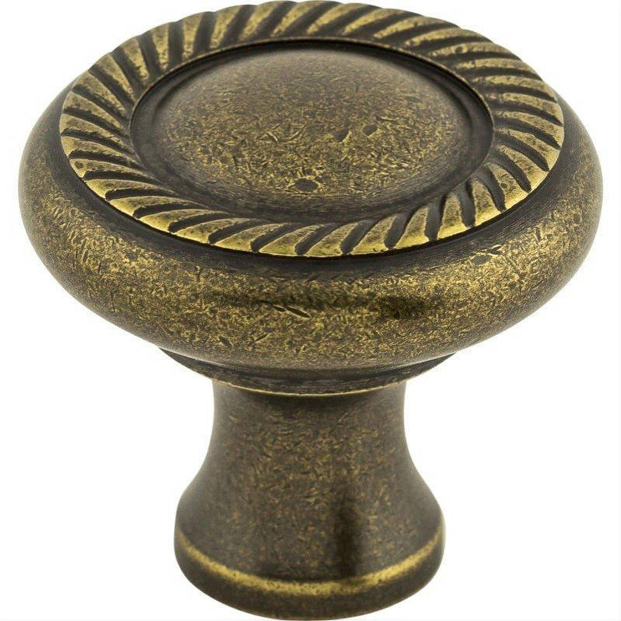 Top Knobs M330 Swirl Cut 1 1/4" Diameter Mushroom Cabinet Knob German Bronze