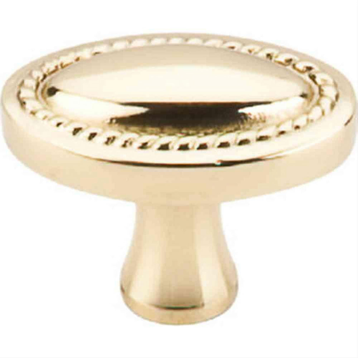 Top Knobs M346 Oval Rope Cabinet Knob 1-1/4" Polished Brass