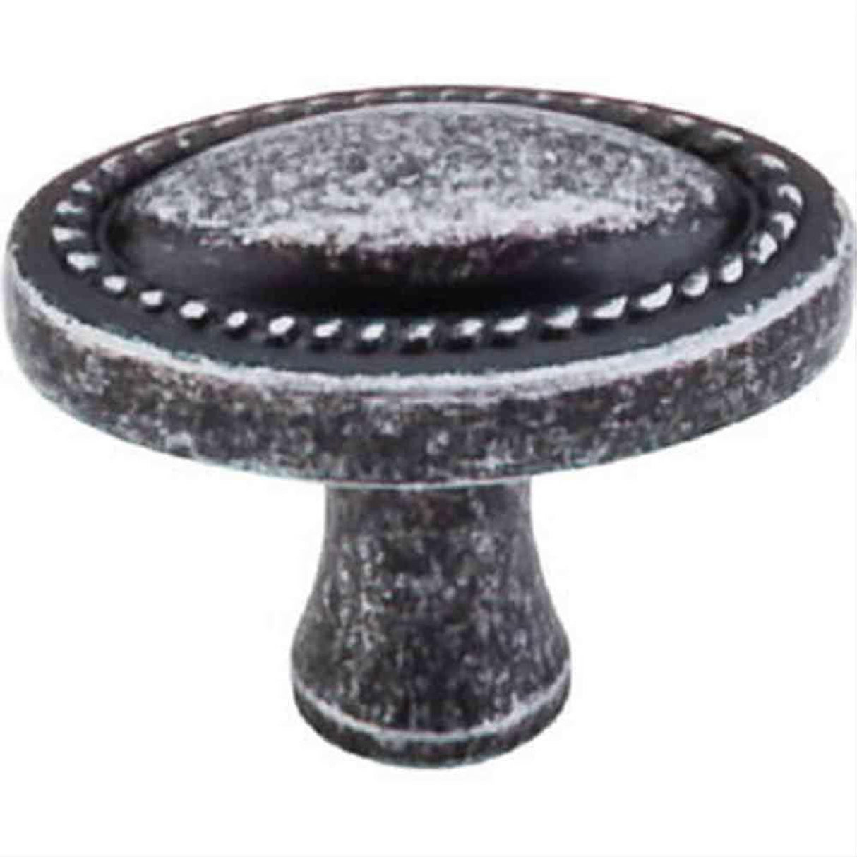 Top Knobs M348 Oval Rope Cabinet Knob 1-1/4" Black Iron