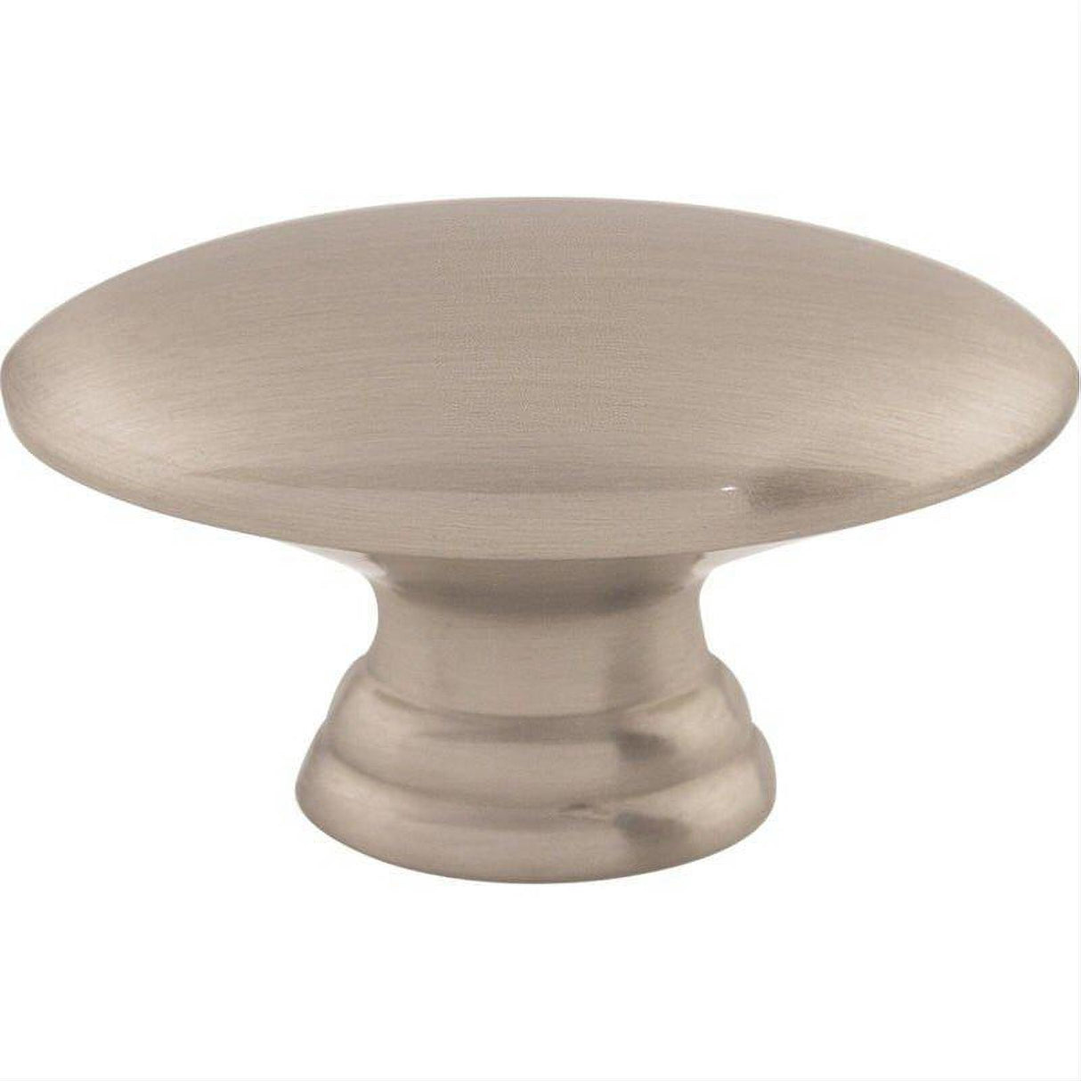 Top Knobs M379 Flat Oval 1 1/2" Length Oval Cabinet Knob Brushed Satin Nickel