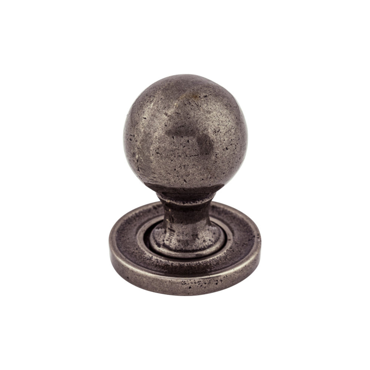 Top Knobs M50 Paris Knob Smooth 1-1/4" w/Backplate Cast Iron