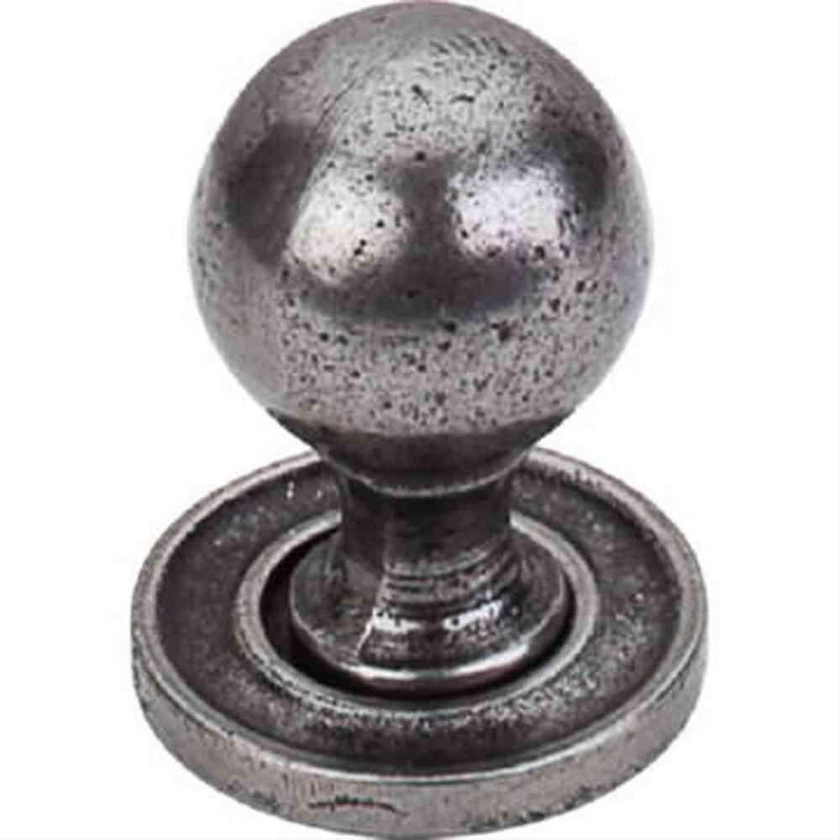 Top Knobs M50 Paris Knob Smooth 1-1/4" w/Backplate Cast Iron